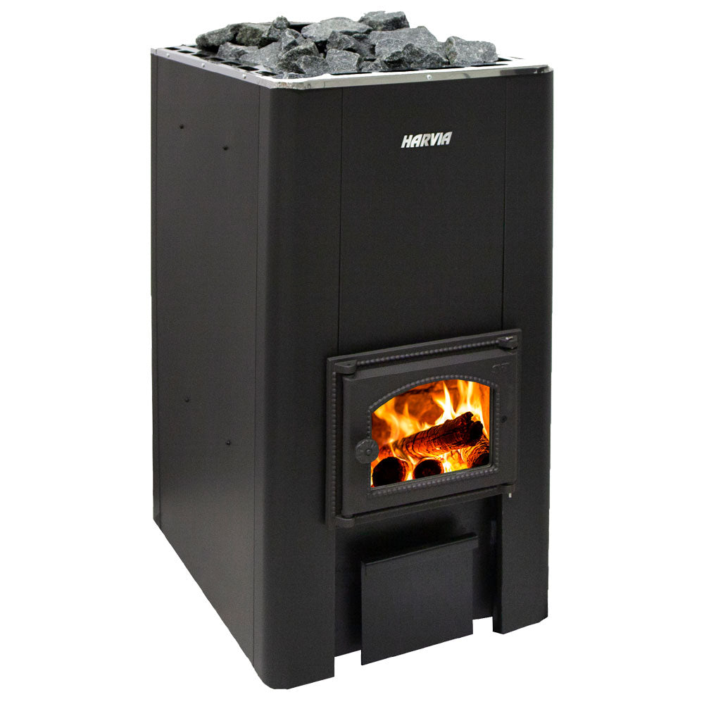 Harvia 50 Sauna Stove — 40kW Wood-Burning Heater for Large Sauna Rooms - Energize Trek