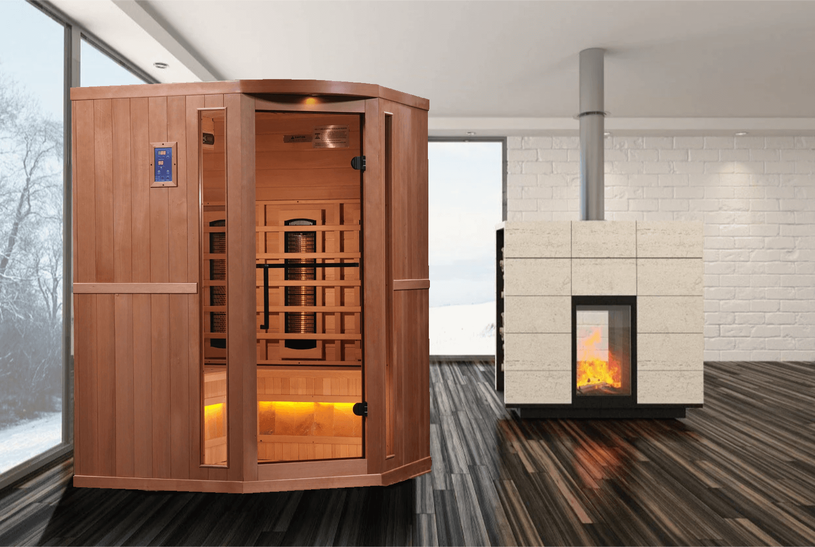 SAUNA EVOLUTION® 3 Person FAR Infrared Sauna Soothing 3 - Energize Trek