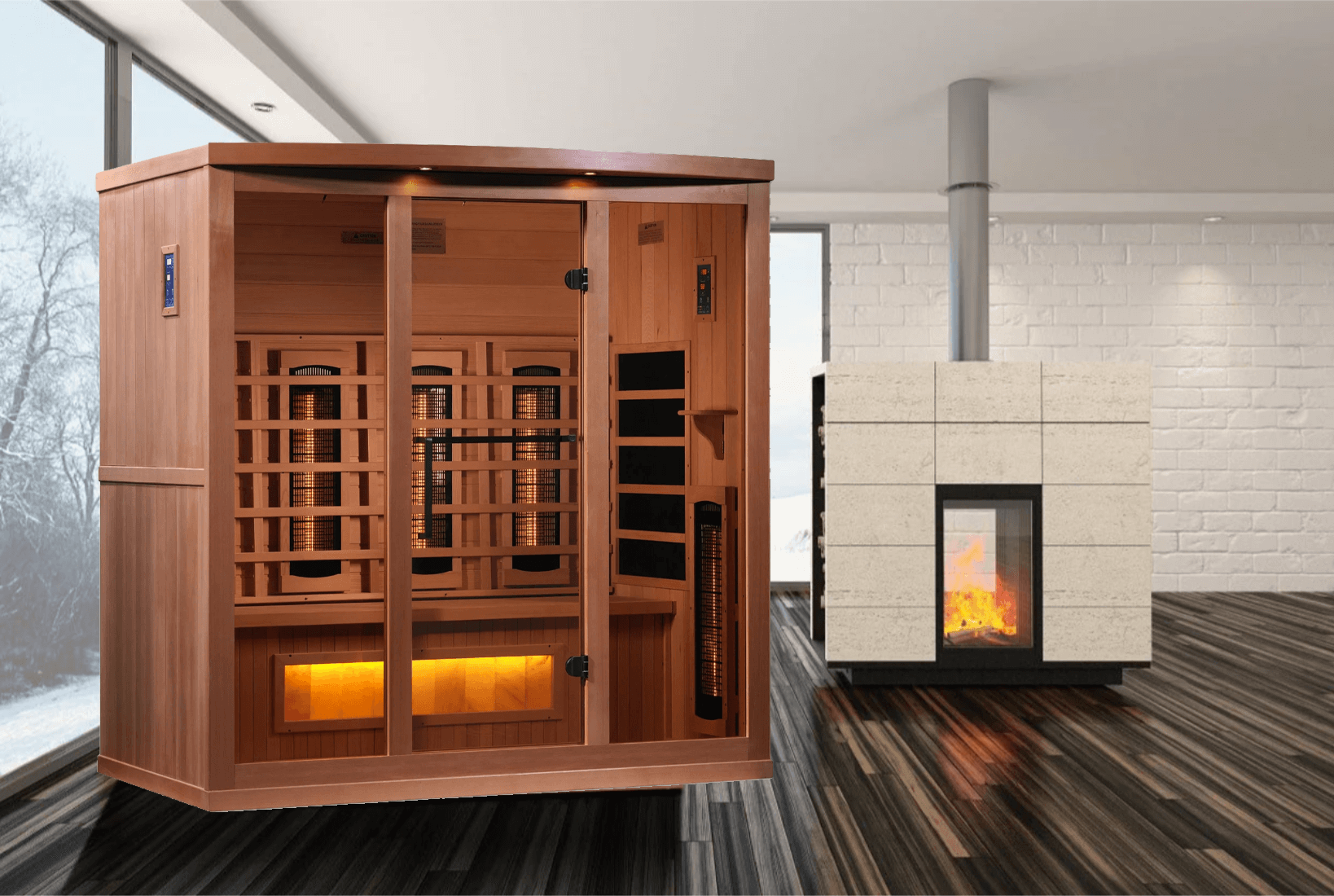 SAUNA EVOLUTION® 3 PERSON FAR INFRARED SAUNA SOOTHING 4 - Energize Trek