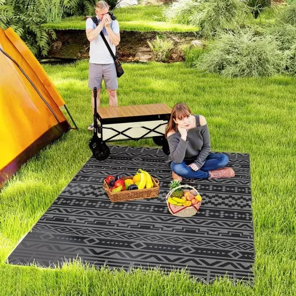 Waterproof Outdoor Rug For Camping And Backyard Reversible Polypropylene Mat - Energize Trek