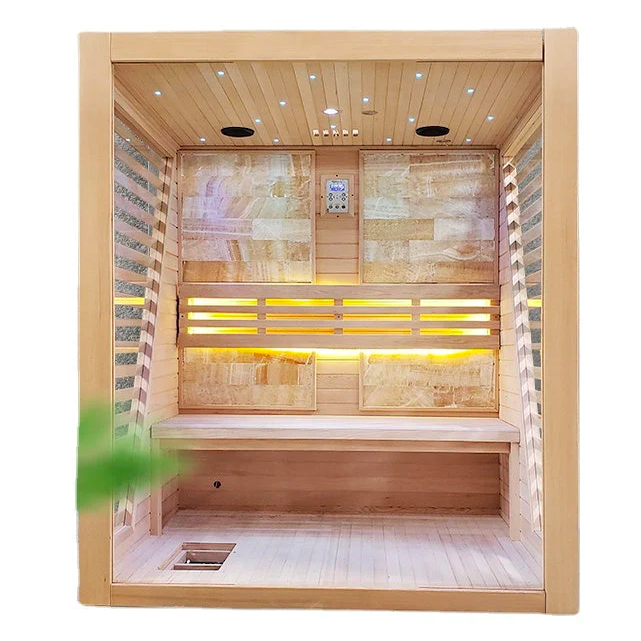 SAUNA EVOLUTION®  Commercial Red Cedar Hemlock Indoor Steam Sauna Room Glass 01 - Energize Trek