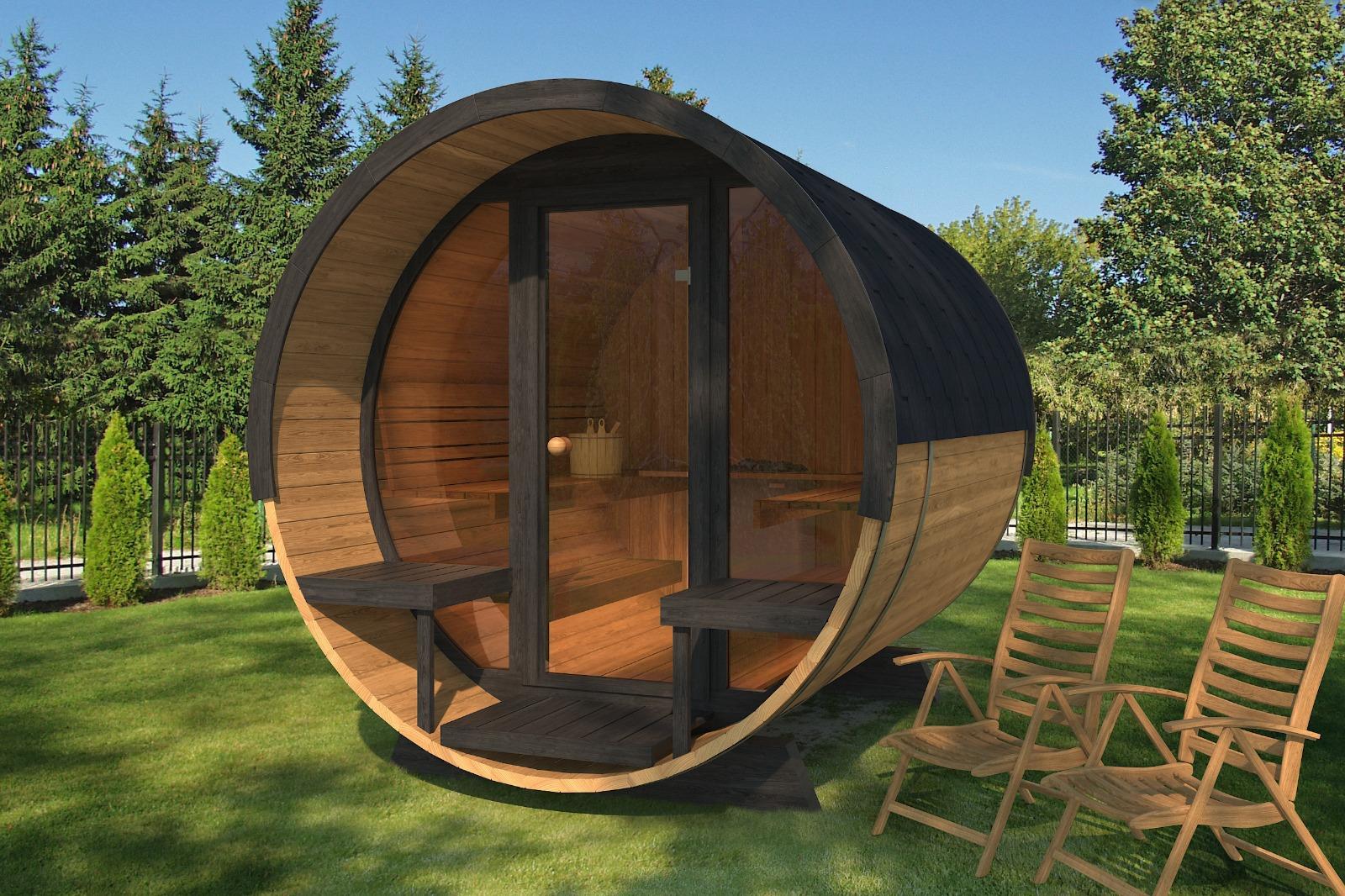SAUNA EVOLUTION® Barrel Sauna Serenity Nature Air 7 - Energize Trek