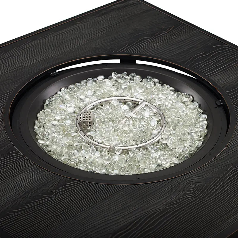 Yorke 40" Square Aluminum Convertible Gas Fire Pit Table - Energize Trek