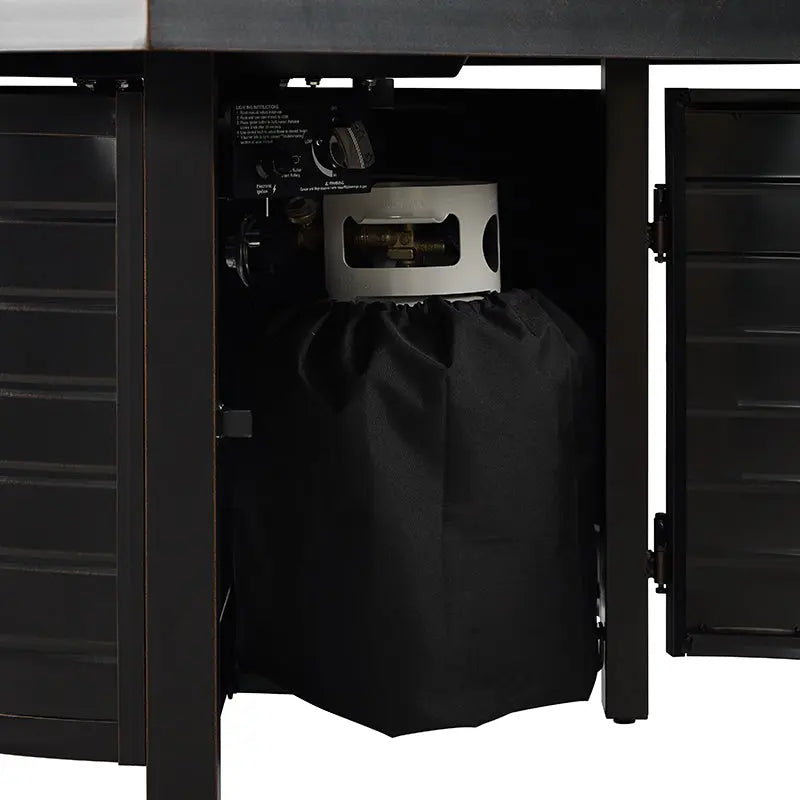 Yorke 40" Square Aluminum Convertible Gas Fire Pit Table - Energize Trek