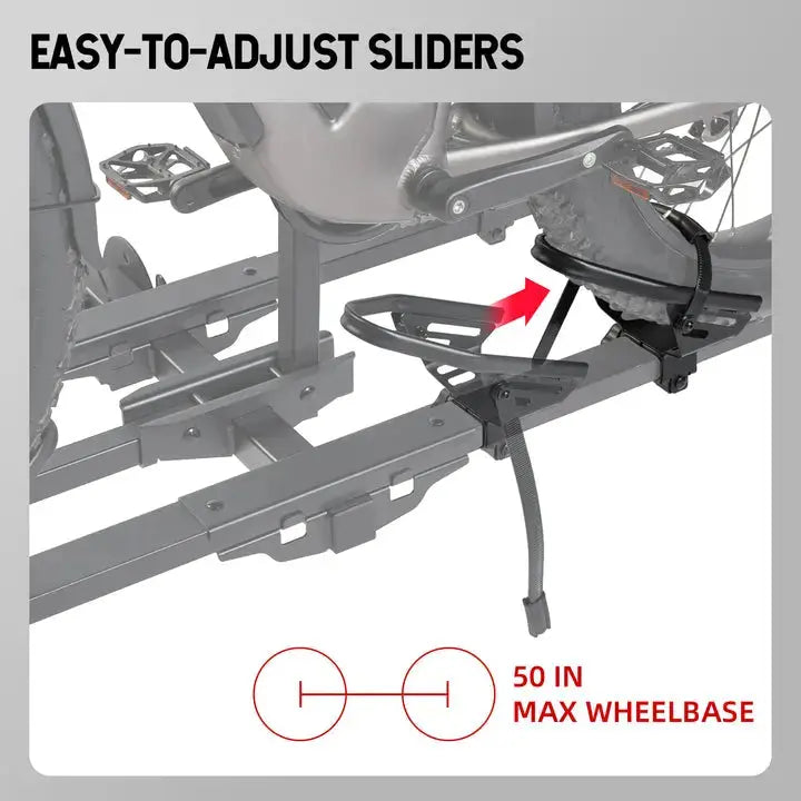 Young Electric FELLOW Foldable Hitch eBike Rack | 2’’ Receiver, 200 LBS Capacity (Open Box) - Energize Trek