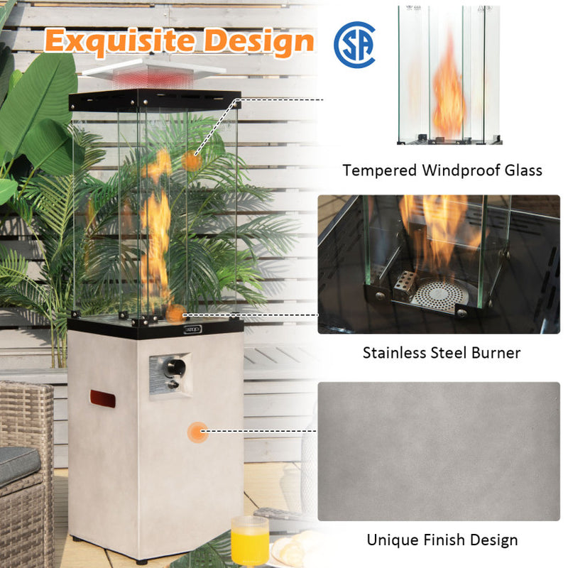 41,000 BTU Propane Patio Heater with Metal Hood-3