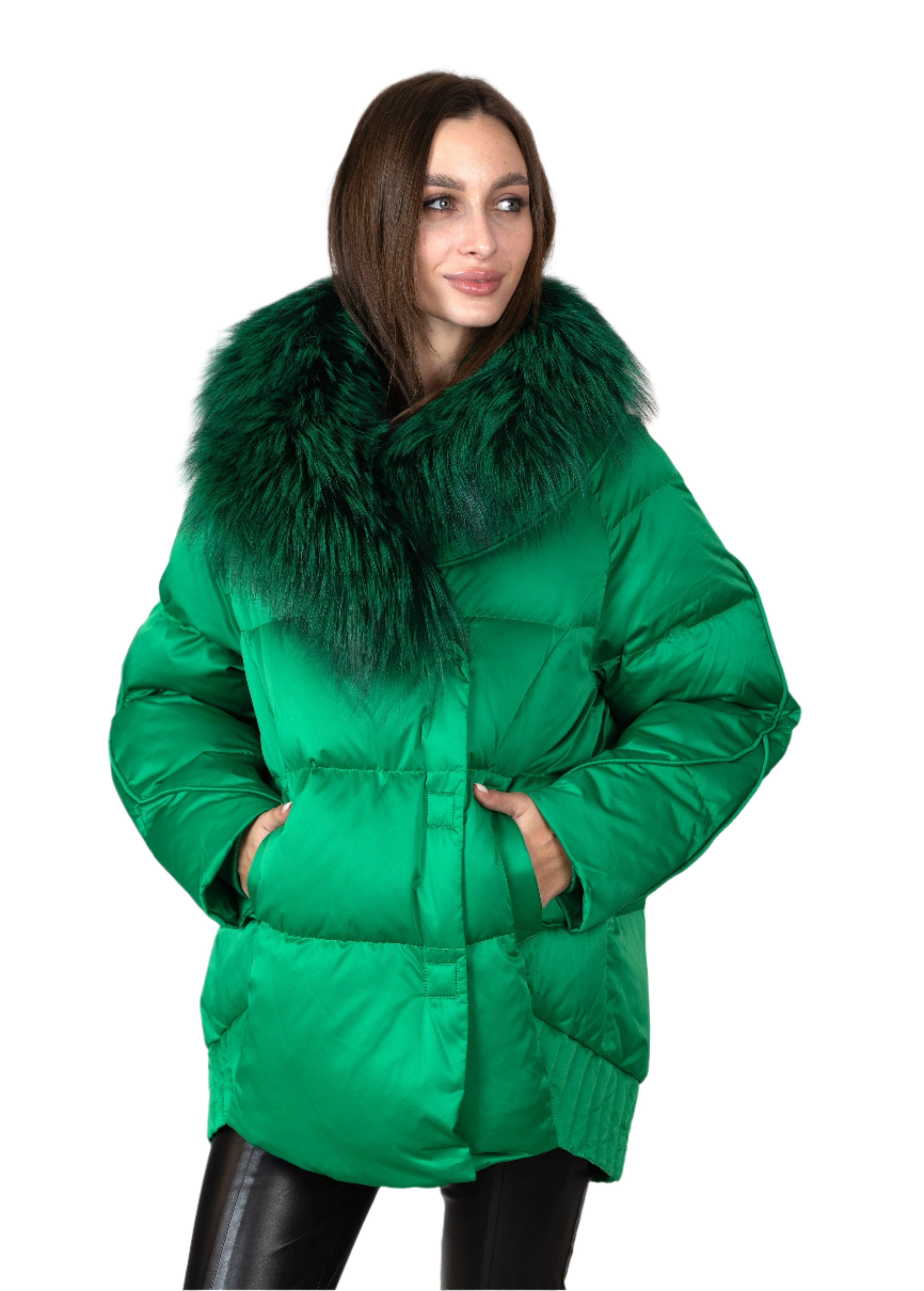 Genuine Silver Fox Premium Down Fill Coat - Energize Trek