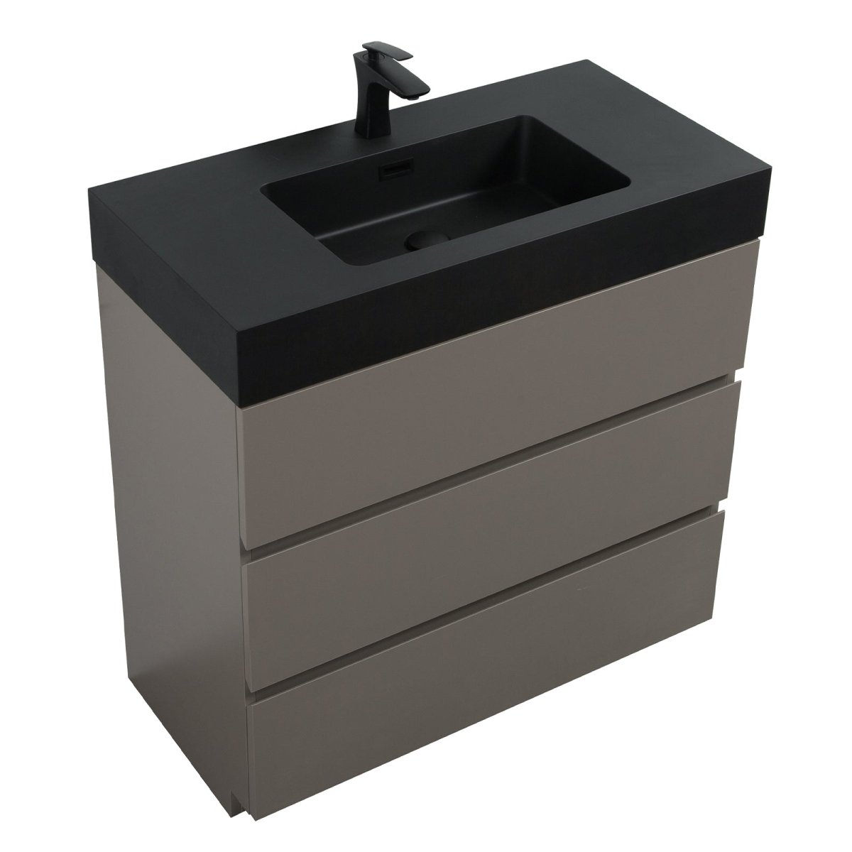 Alice 36 Inch Premium Modern Freestanding One-Piece Bathroom Vanity Set Without Drain And Faucet (SAK71364) - Energize Trek