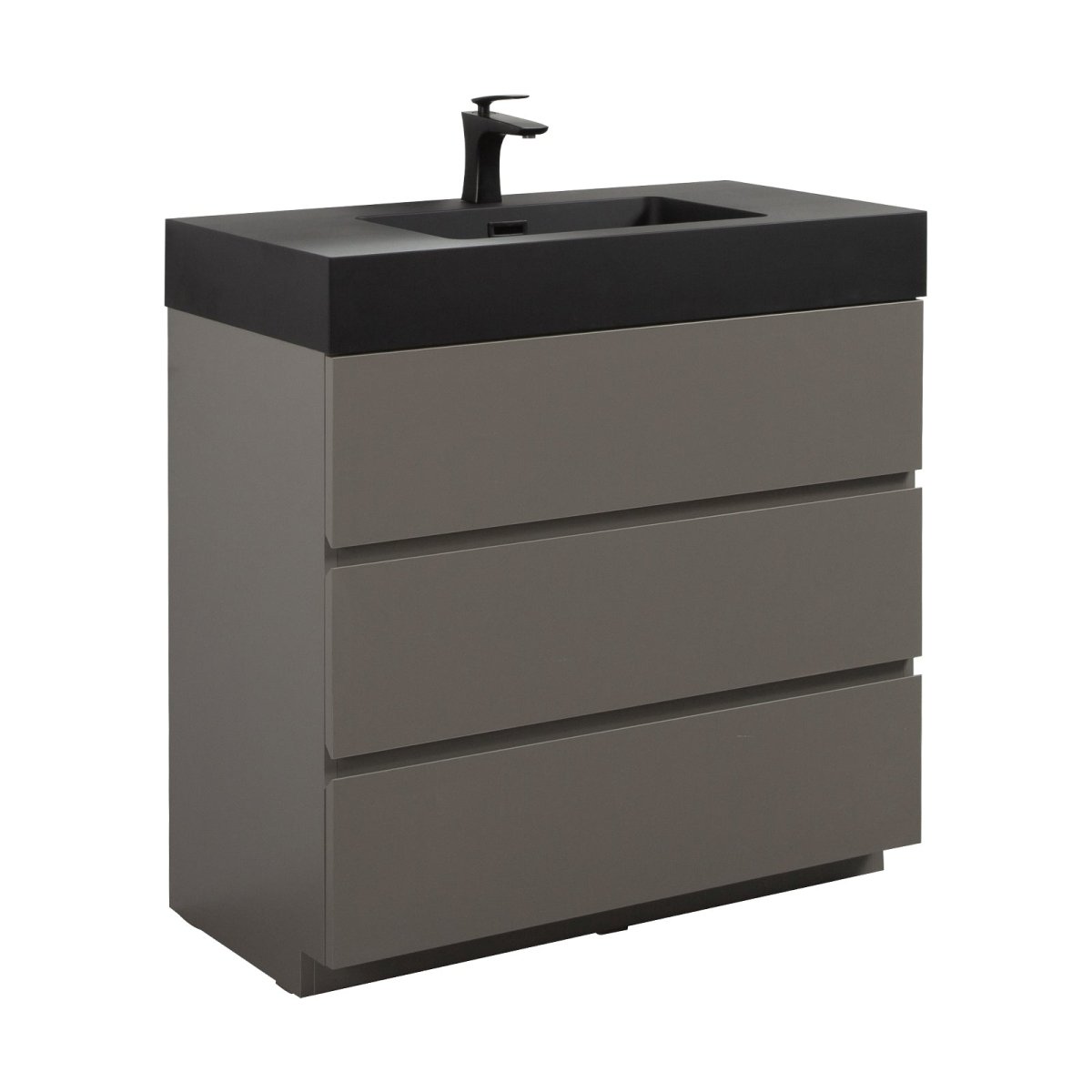Alice 36 Inch Premium Modern Freestanding One-Piece Bathroom Vanity Set Without Drain And Faucet (SAK71364) - Energize Trek