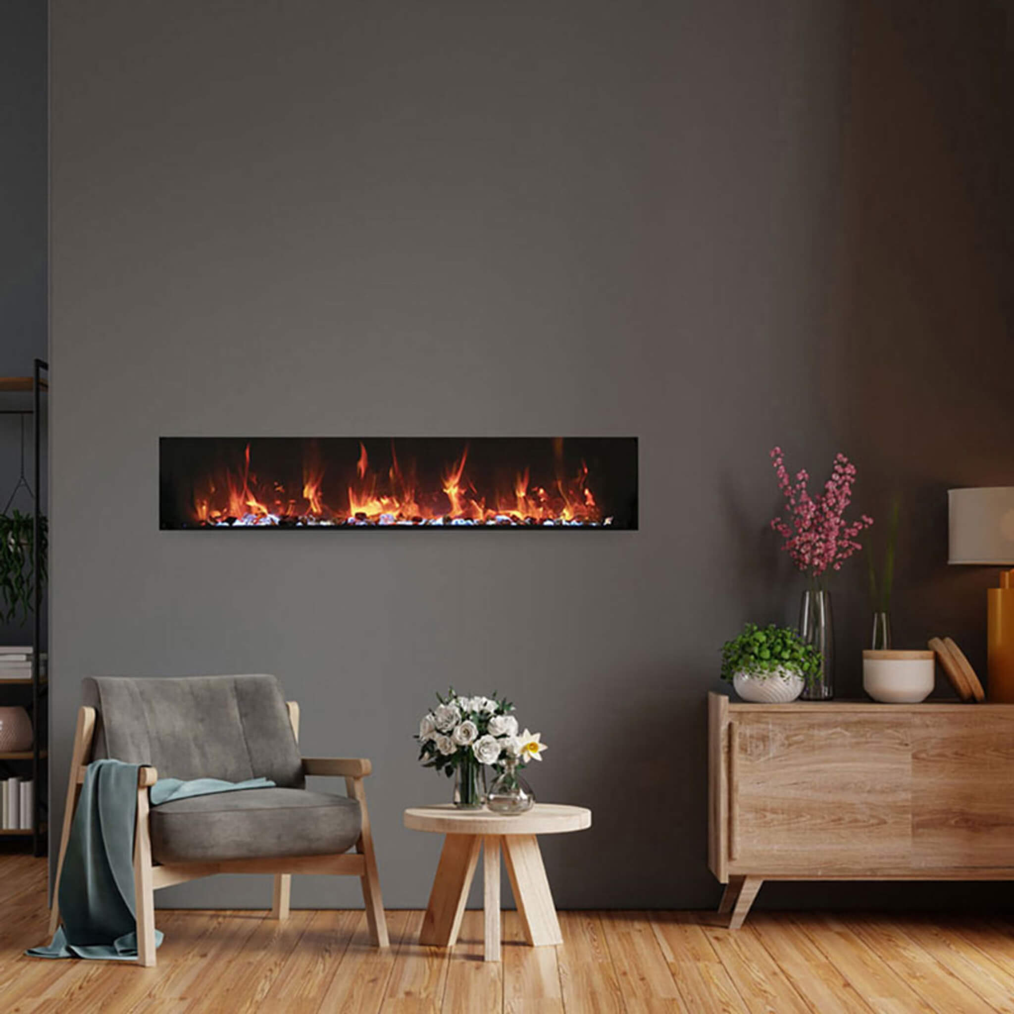 Amantii Panorama BI Extra Slim 60" Smart Electric Fireplace [BI-60-XTRASLIM] (SAK59128) - Energize Trek