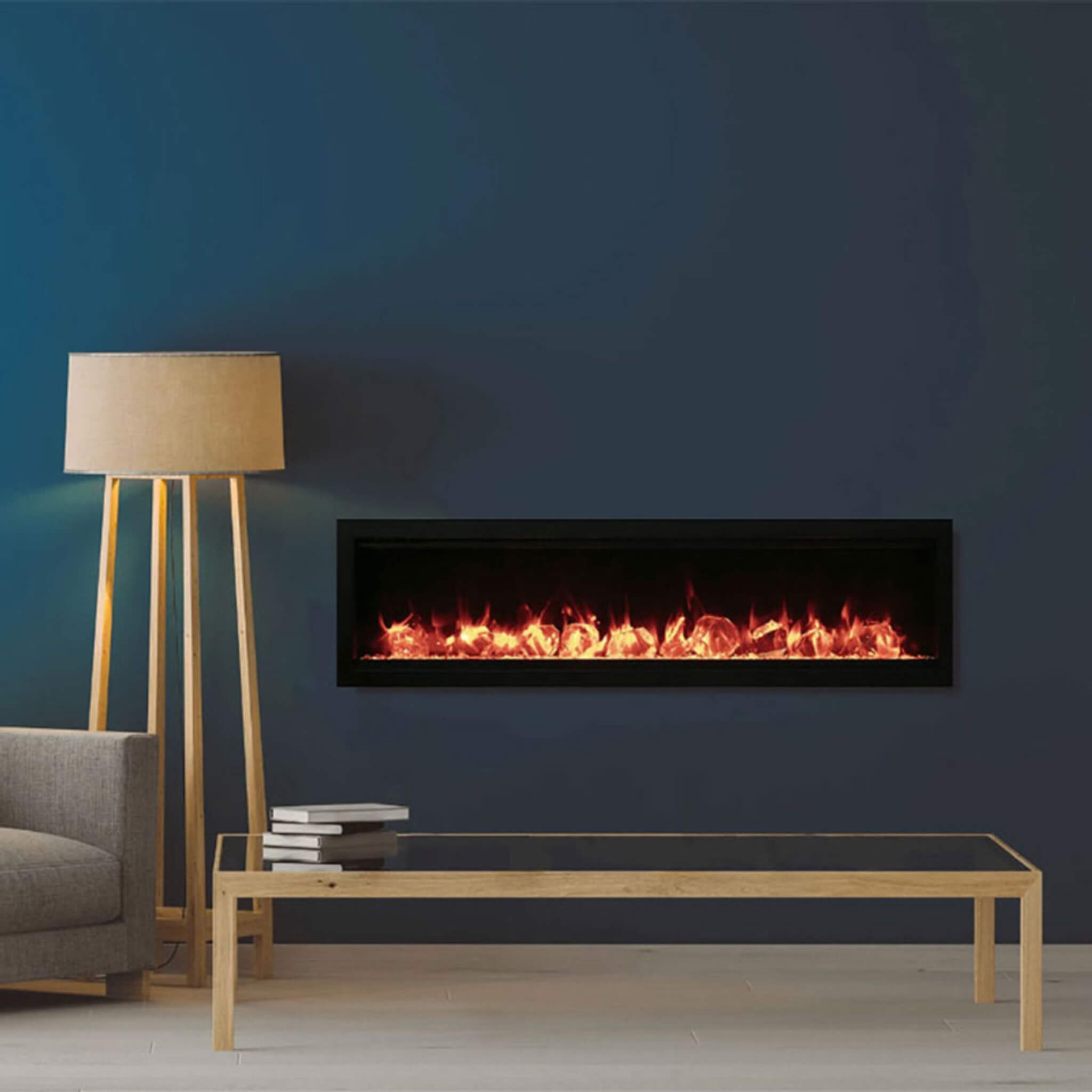 Amantii Symmetry 74" Smart Electric Fireplace With Programmable Timer And Thermostat [SYM-74] (SAK26974) - Energize Trek
