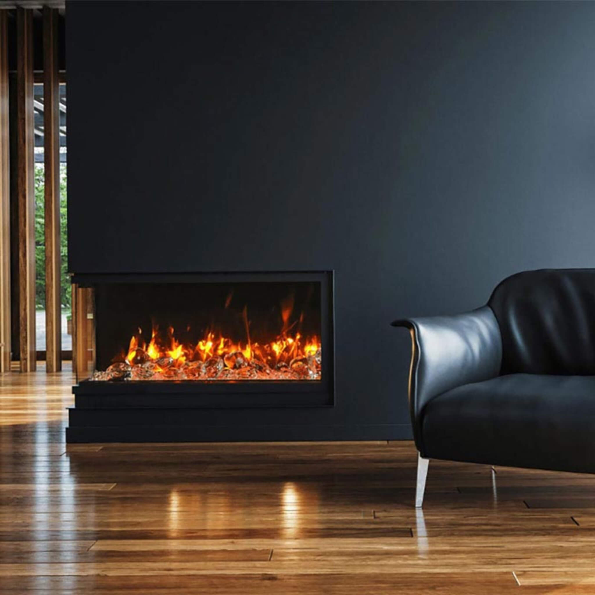 Amantii Tru-View Slim Smart 3 Sided Built-In Electric Fireplace [50/60-TRV-SLIM] (SAK28645) - Energize Trek