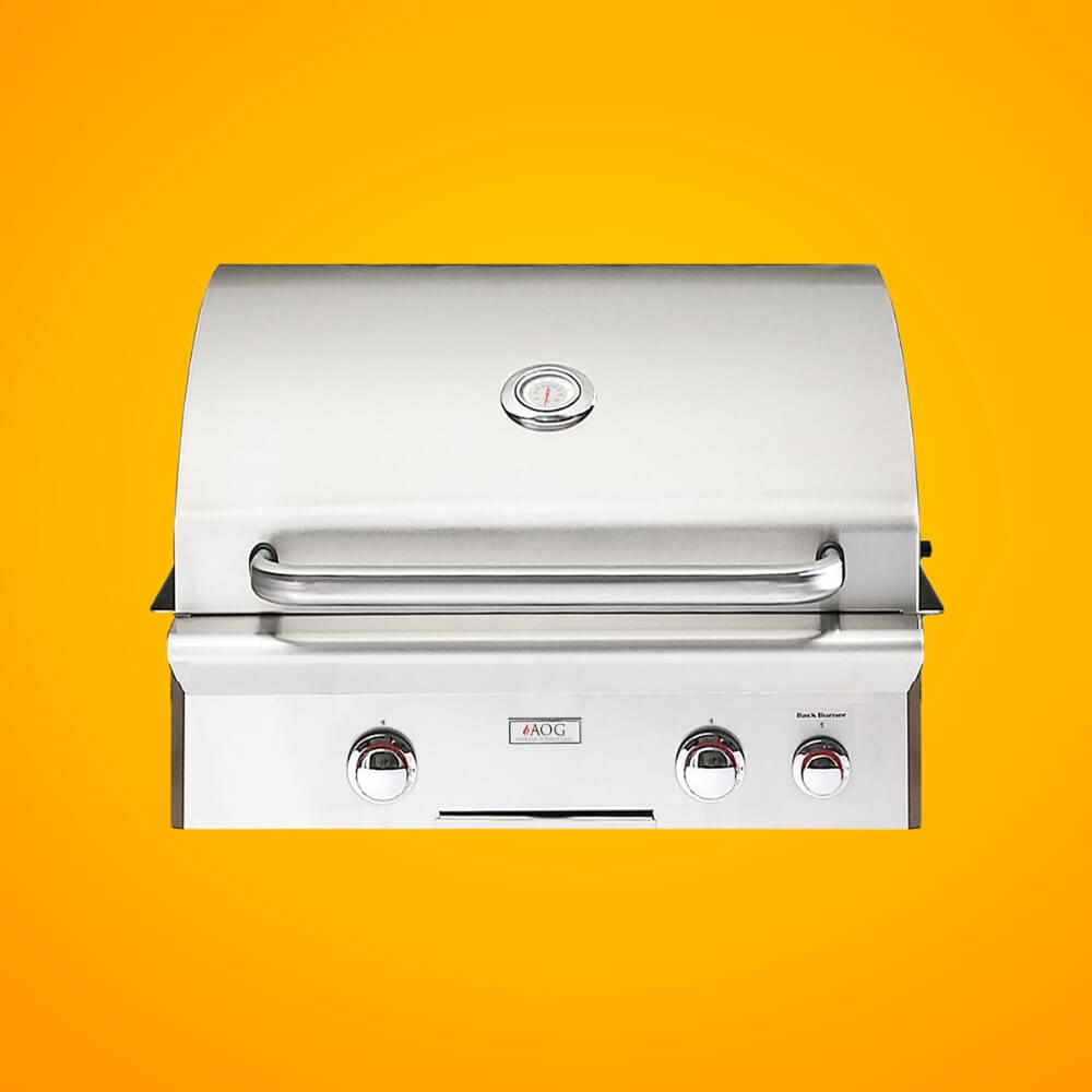 American Outdoor Grill 24NBT T-Series 2-Burner Built-In Natural Gas Grill W/ Rotisserie Kit, 24" [24NBT] (SAK65205) - Energize Trek