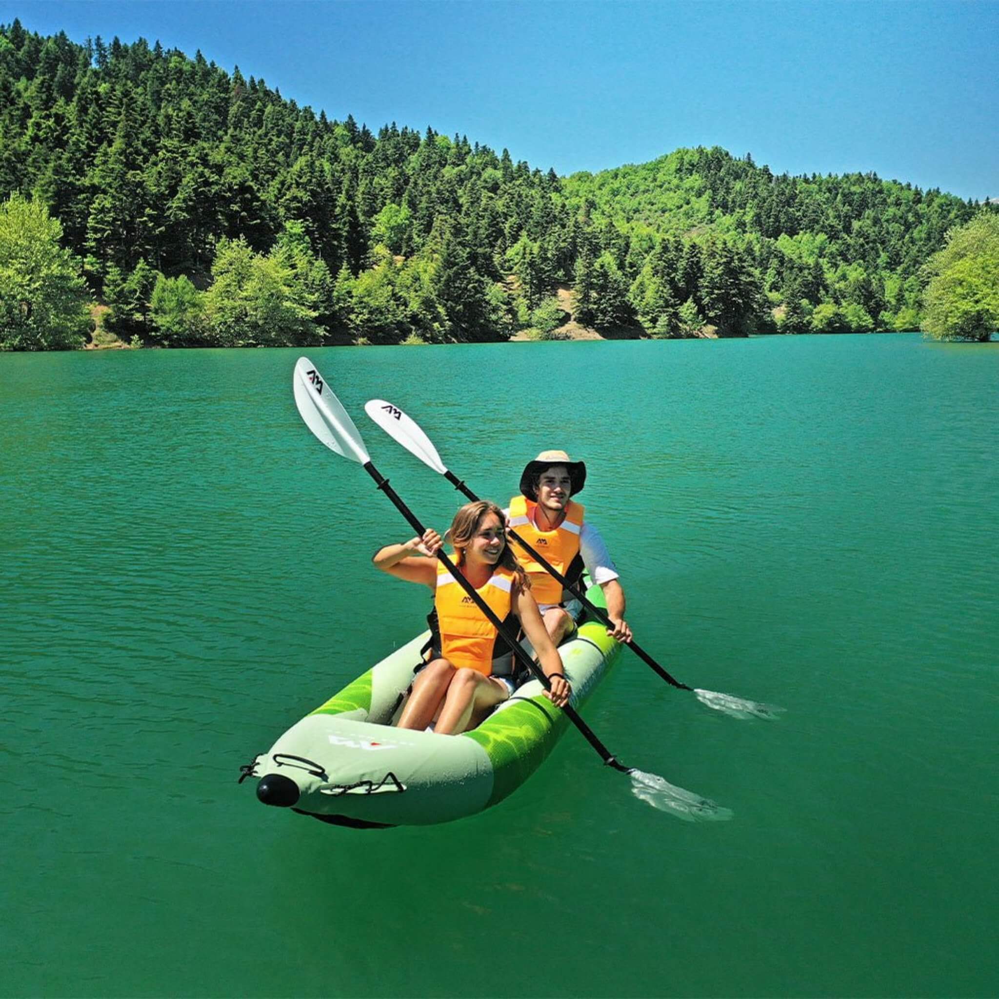 Aqua Marina Betta 2-Person Inflatable Recreational Kayak With Paddles, 14FT (BE-412) (SAK01375) - Energize Trek