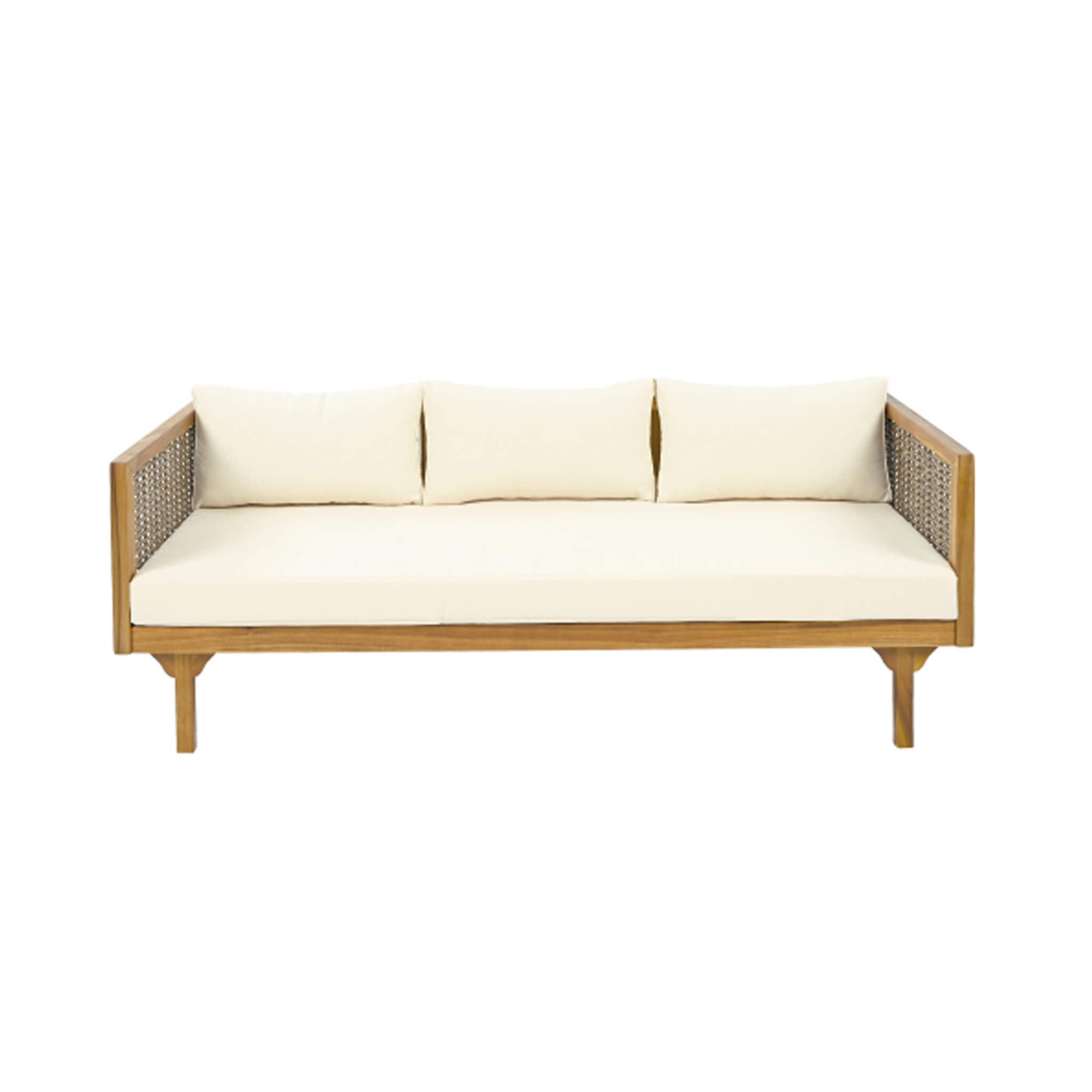 Claremont 3-Seater Acacia Wood Daybed Sofa With Water-Resistant Cushions (SAK65773) - Energize Trek