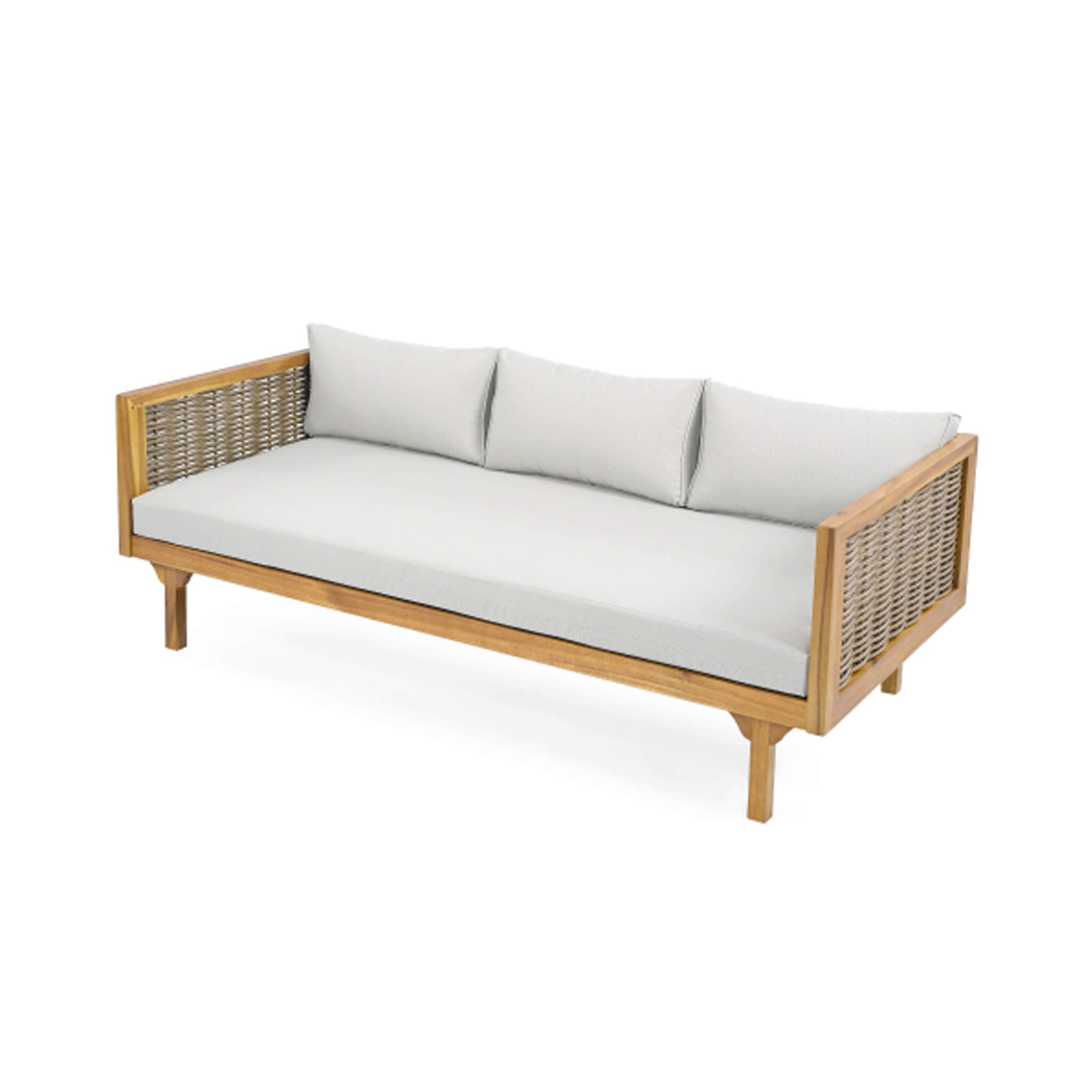 Claremont 3-Seater Acacia Wood Daybed Sofa With Water-Resistant Cushions (SAK65773) - Energize Trek
