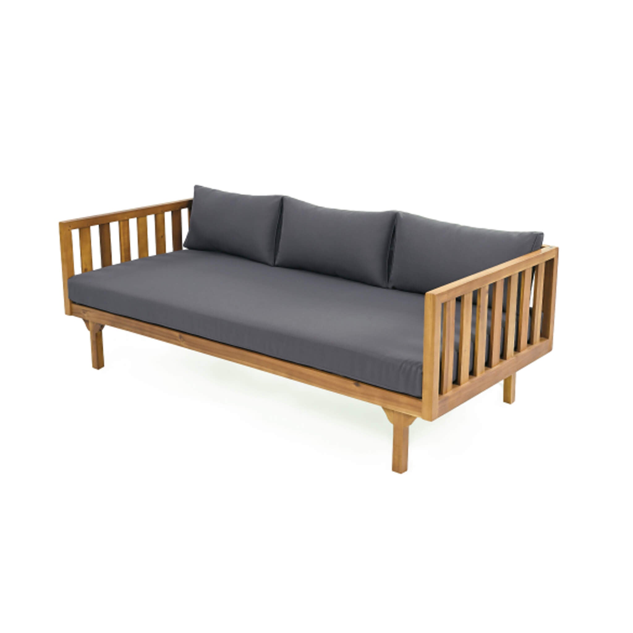 Claremont 3-Seater Acacia Wood Daybed Sofa With Water-Resistant Cushions (SAK65773) - Energize Trek