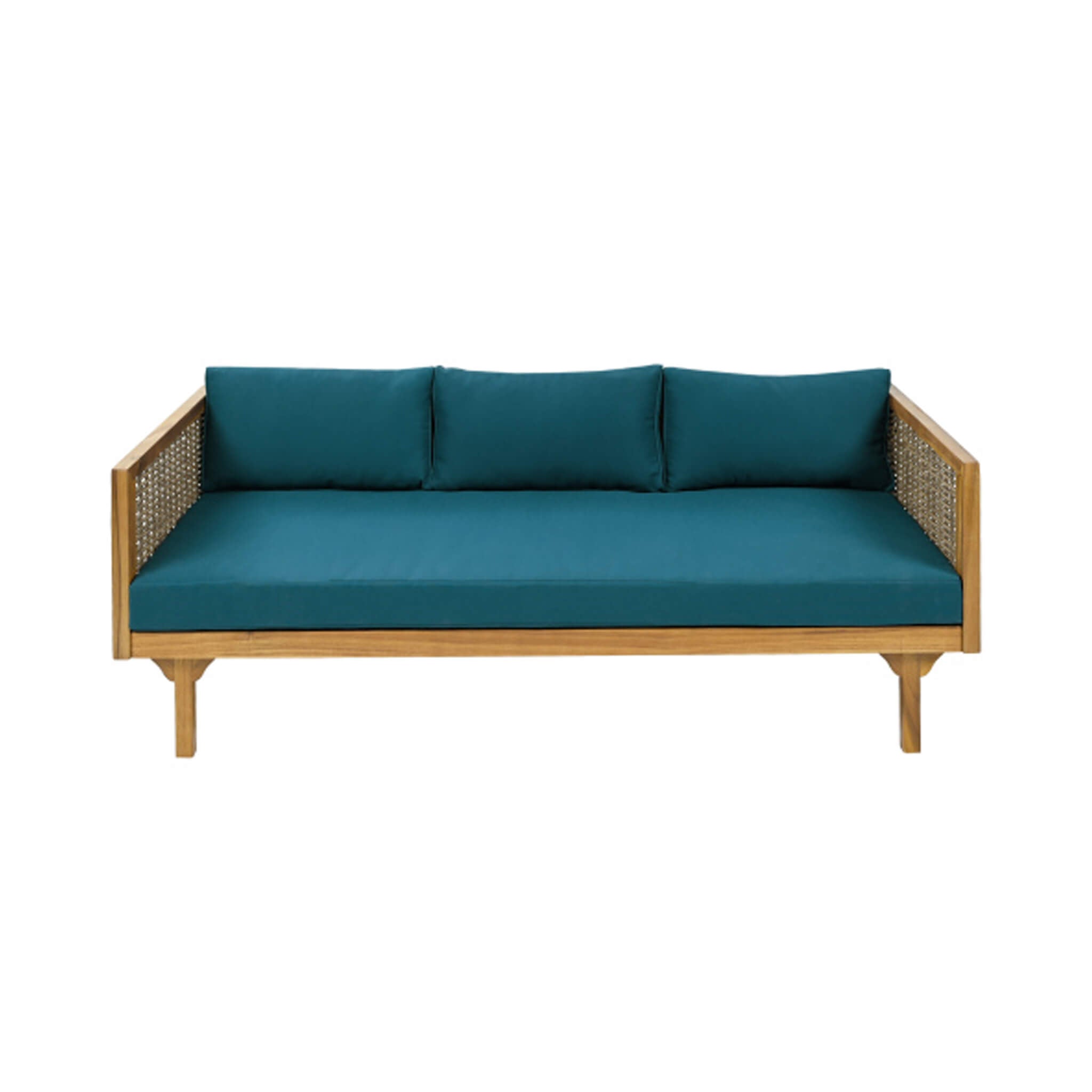 Claremont 3-Seater Acacia Wood Daybed Sofa With Water-Resistant Cushions (SAK65773) - Energize Trek