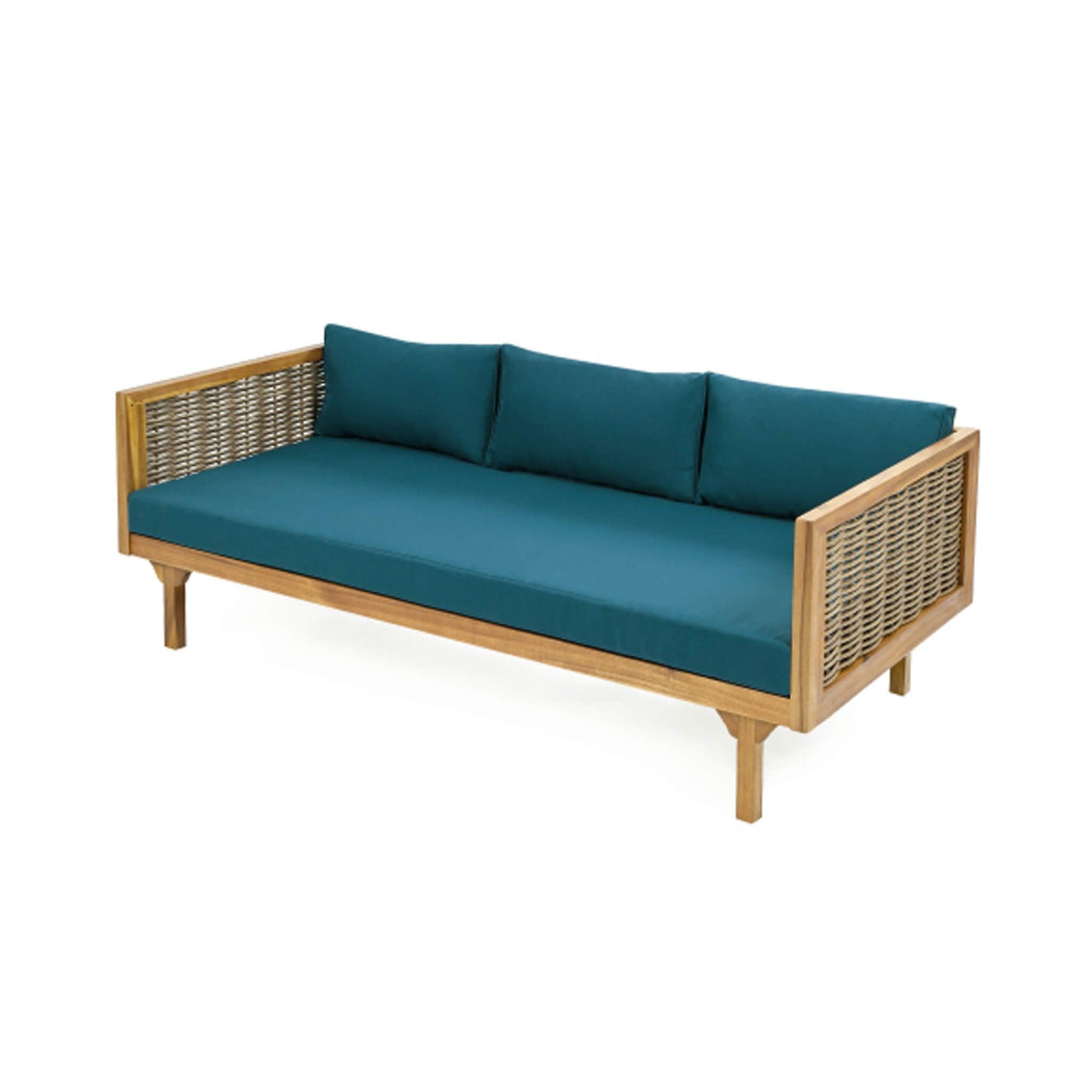 Claremont 3-Seater Acacia Wood Daybed Sofa With Water-Resistant Cushions (SAK65773) - Energize Trek