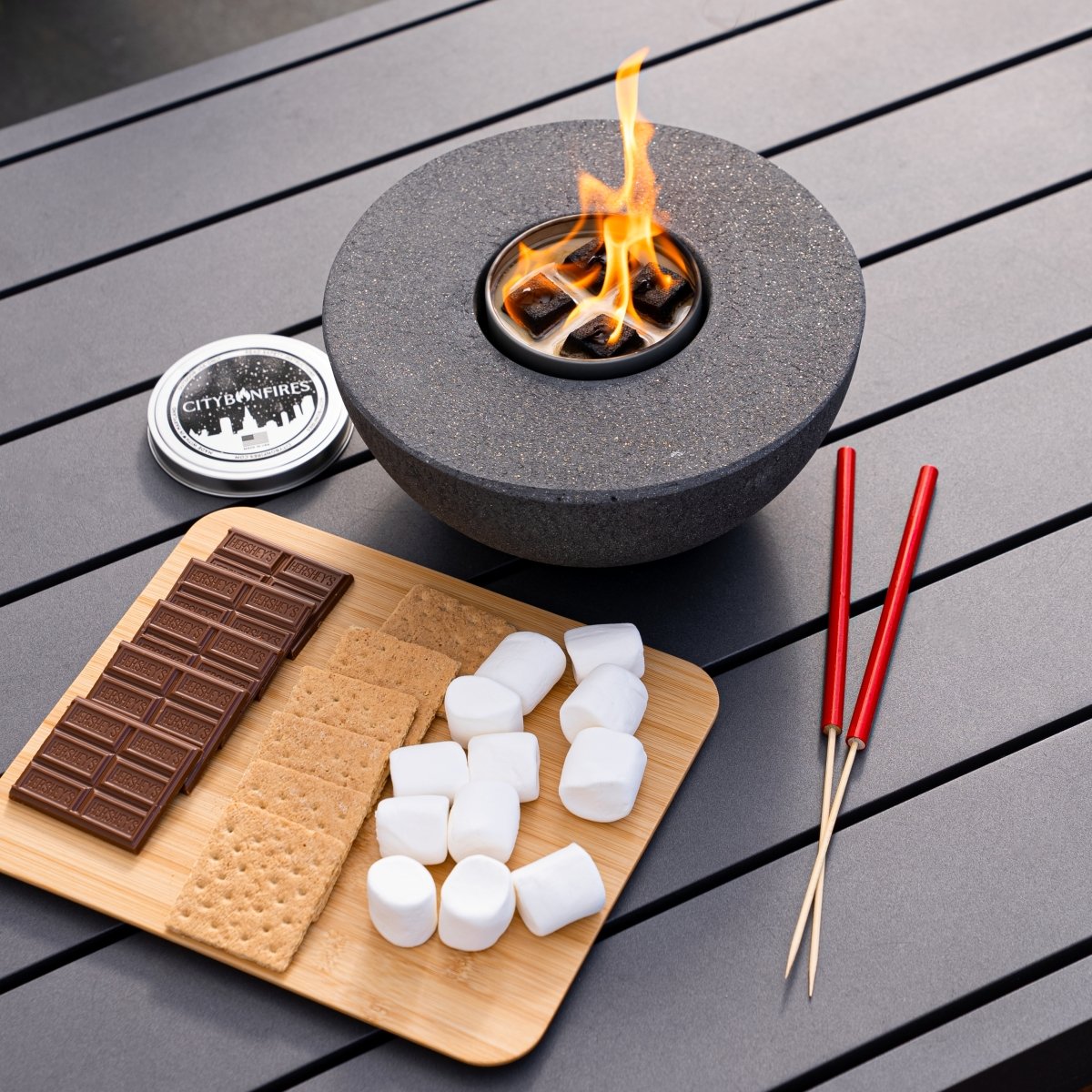 Concrete Semi-Round Fire Pit - Energize Trek