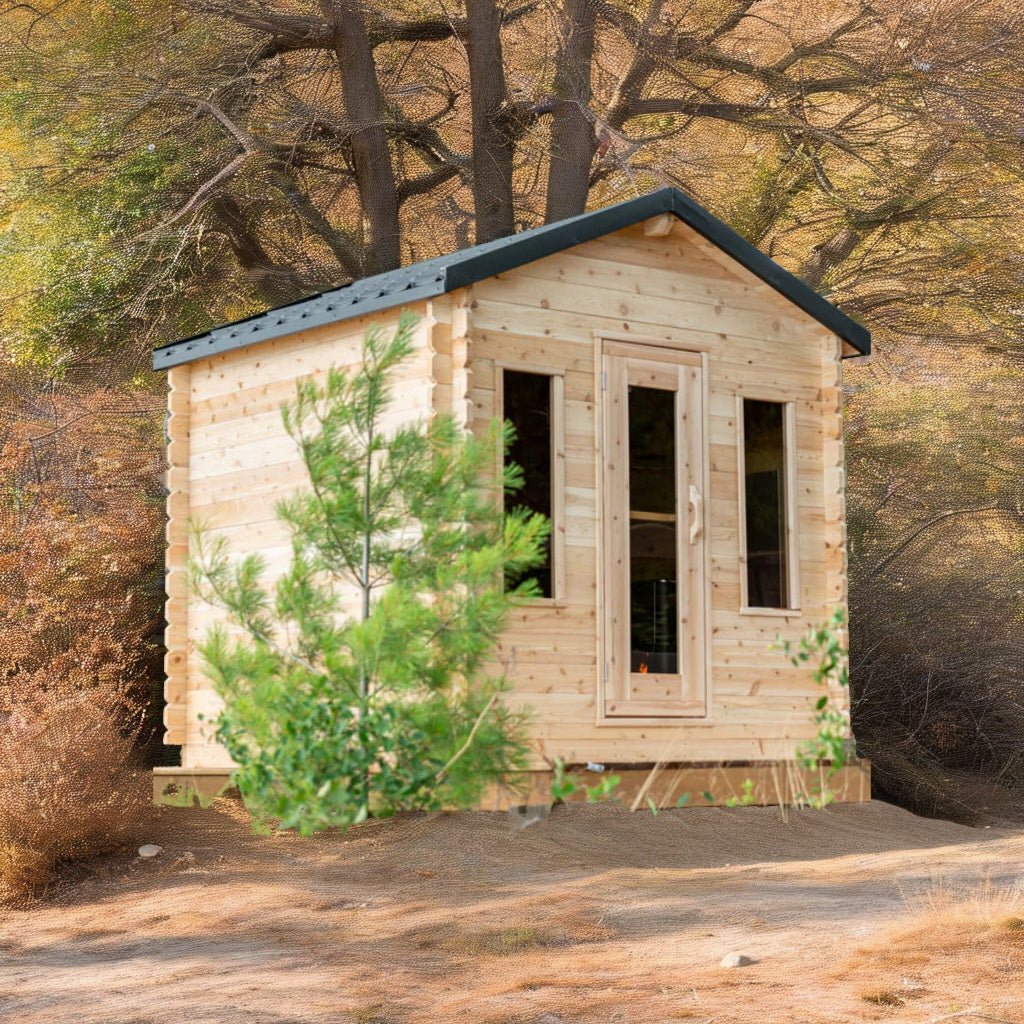 CT Georgian Cabin Sauna – Outdoor 4-Person Sauna with Modern Heating & Luxury Design - Energize Trek