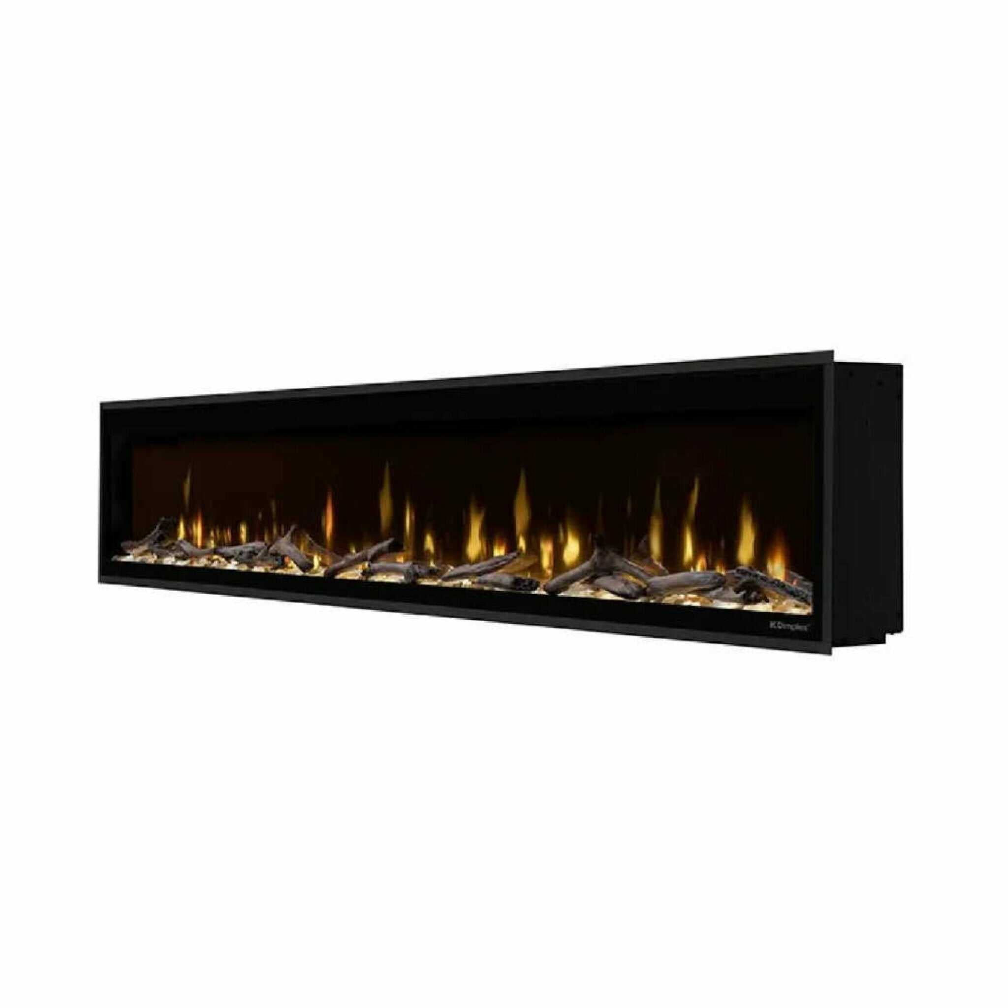 Dimplex Ignite Evolve Built-In Frosted Tumbled Glass Linear Electric Fireplace With Heat Boost System & Trim Kit (SAK59214) - Energize Trek
