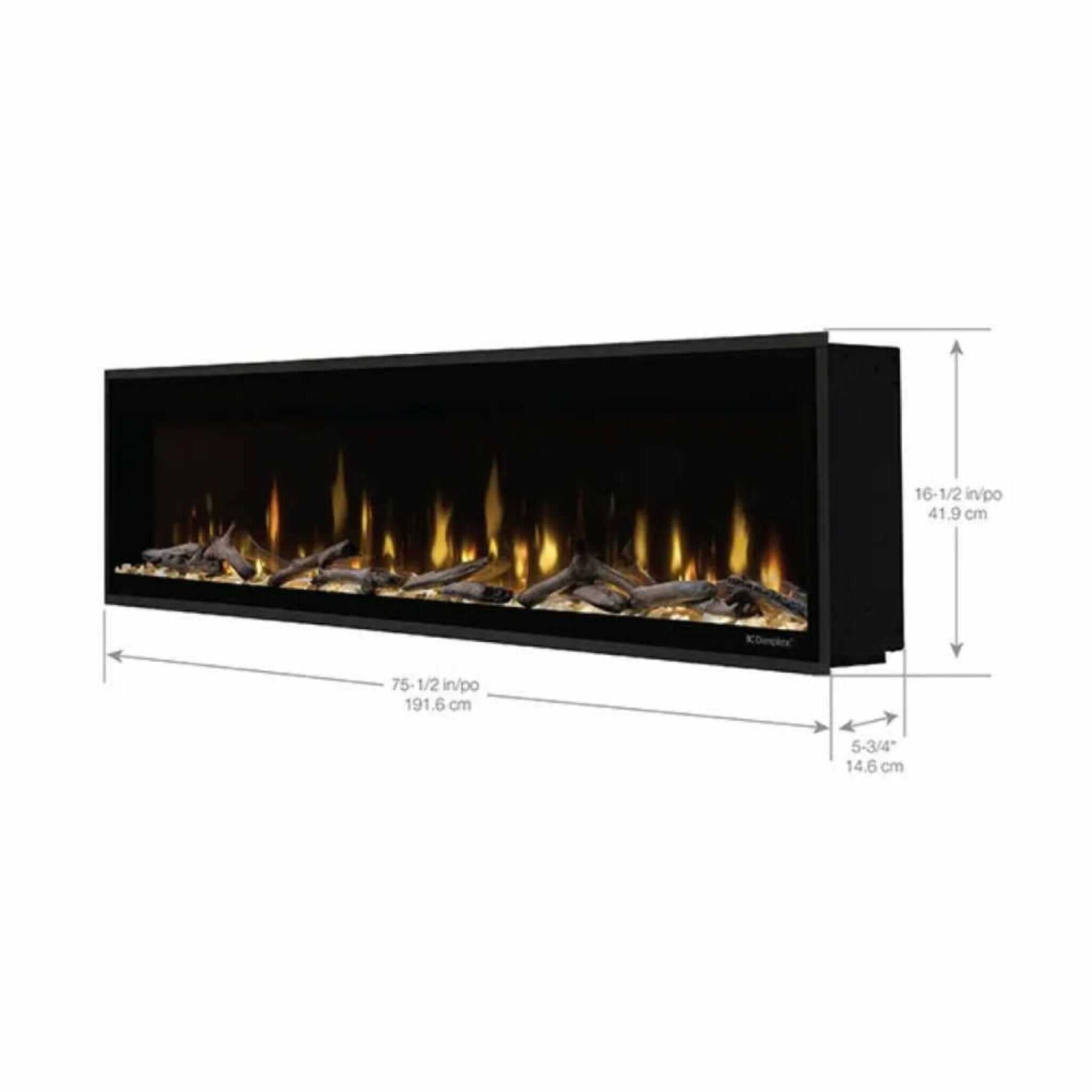 Dimplex Ignite Evolve Built-In Frosted Tumbled Glass Linear Electric Fireplace With Heat Boost System & Trim Kit (SAK59214) - Energize Trek
