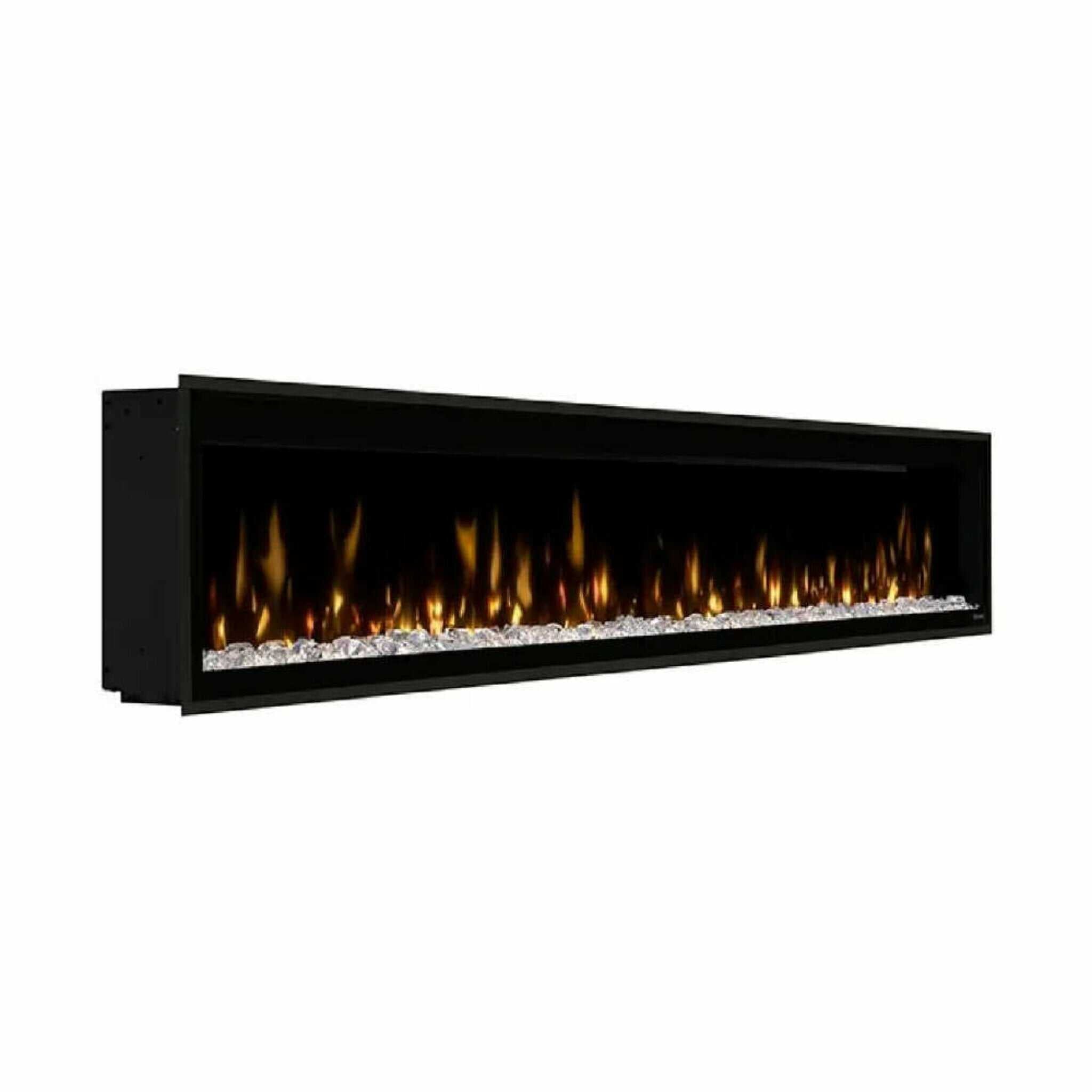 Dimplex Ignite Evolve Built-In Frosted Tumbled Glass Linear Electric Fireplace With Heat Boost System & Trim Kit (SAK59214) - Energize Trek