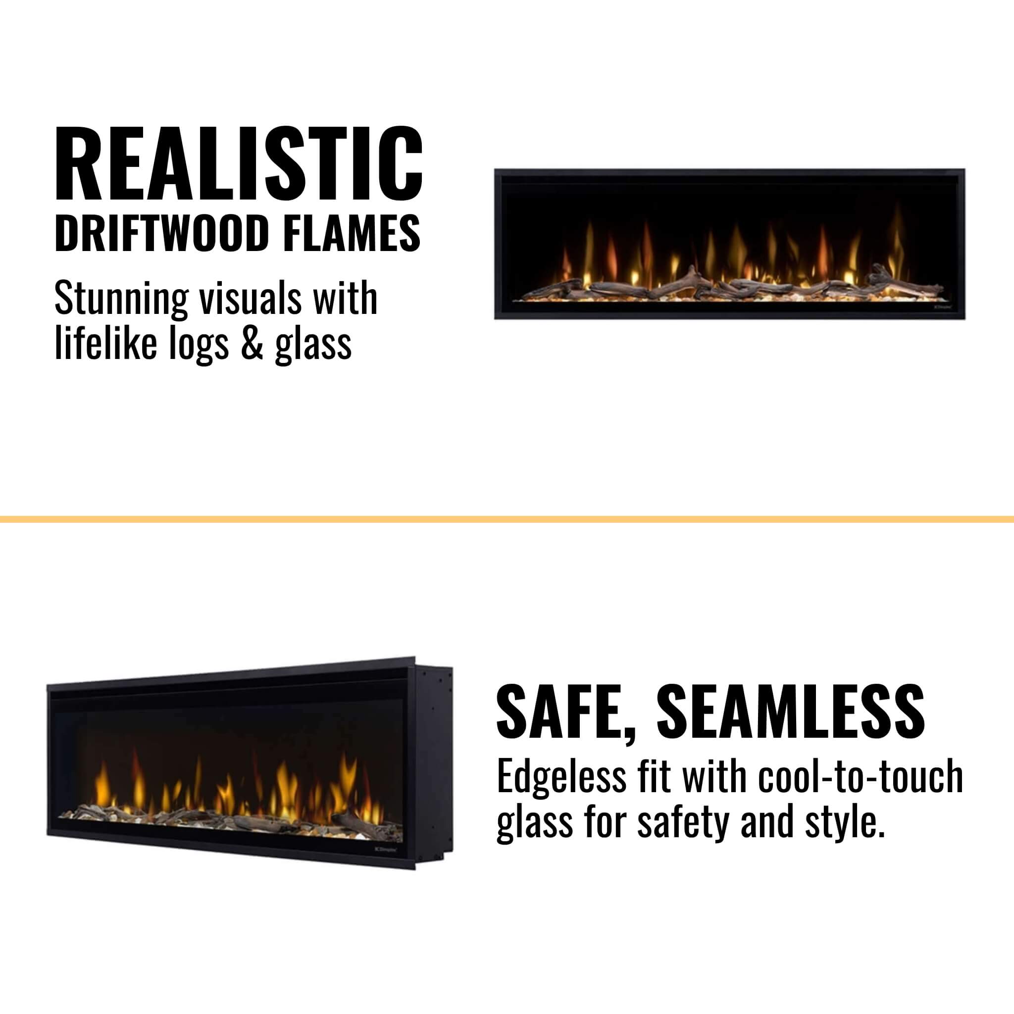 Dimplex Ignite Evolve 50" Premium Built-In Linear Electric Fireplace With Trim Kit [500002573] (SAK34812) - Energize Trek