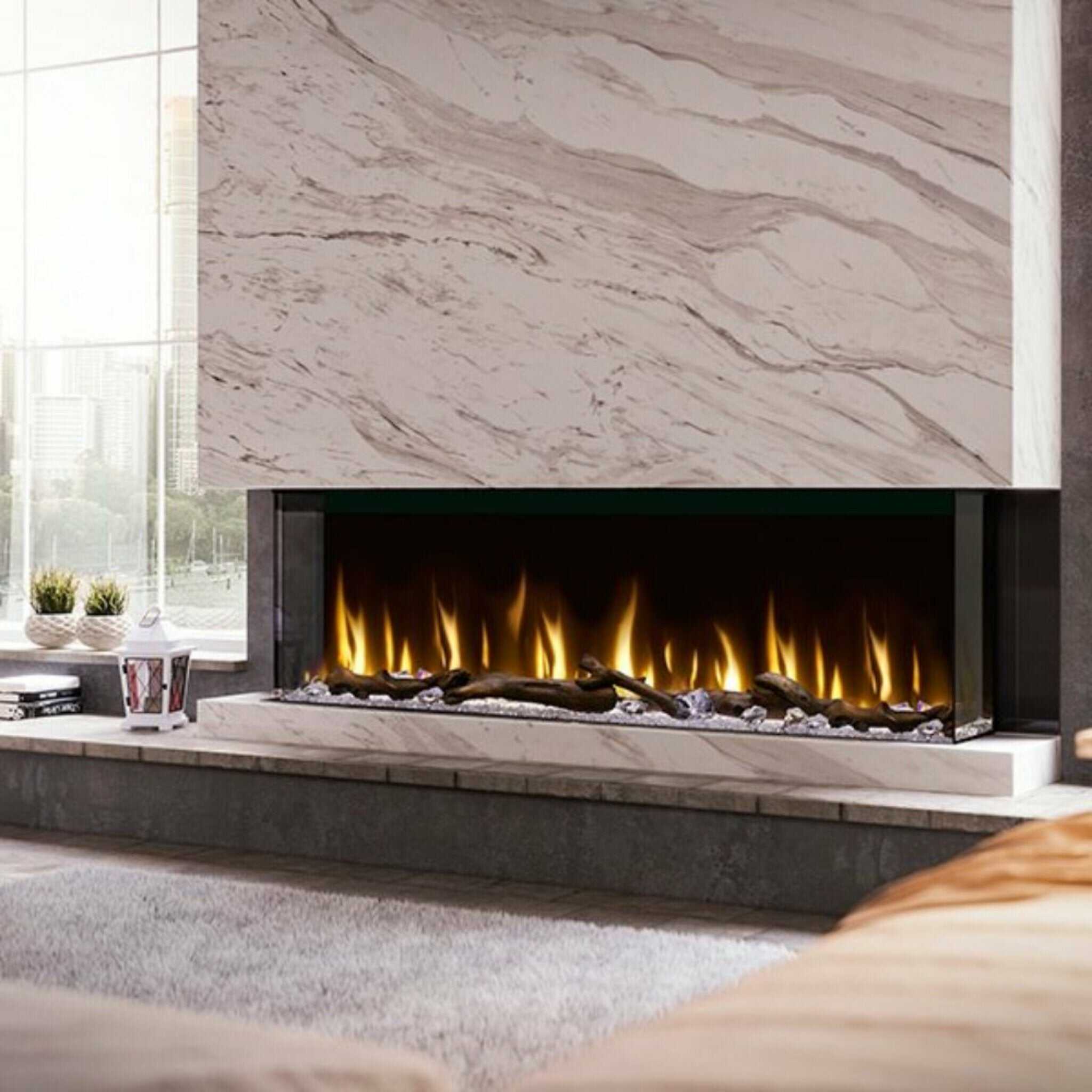 Dimplex IgniteXL Bold 60" Built-In Linear Modern Electric Fireplace With Multi Colored Flames [XLF6017-XD] (SAK90413) - Energize Trek