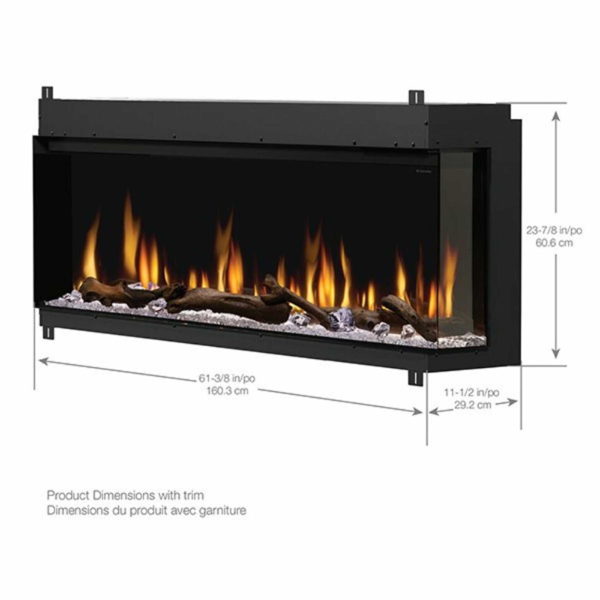 Dimplex IgniteXL Bold 60" Built-In Linear Modern Electric Fireplace With Multi Colored Flames [XLF6017-XD] (SAK90413) - Energize Trek