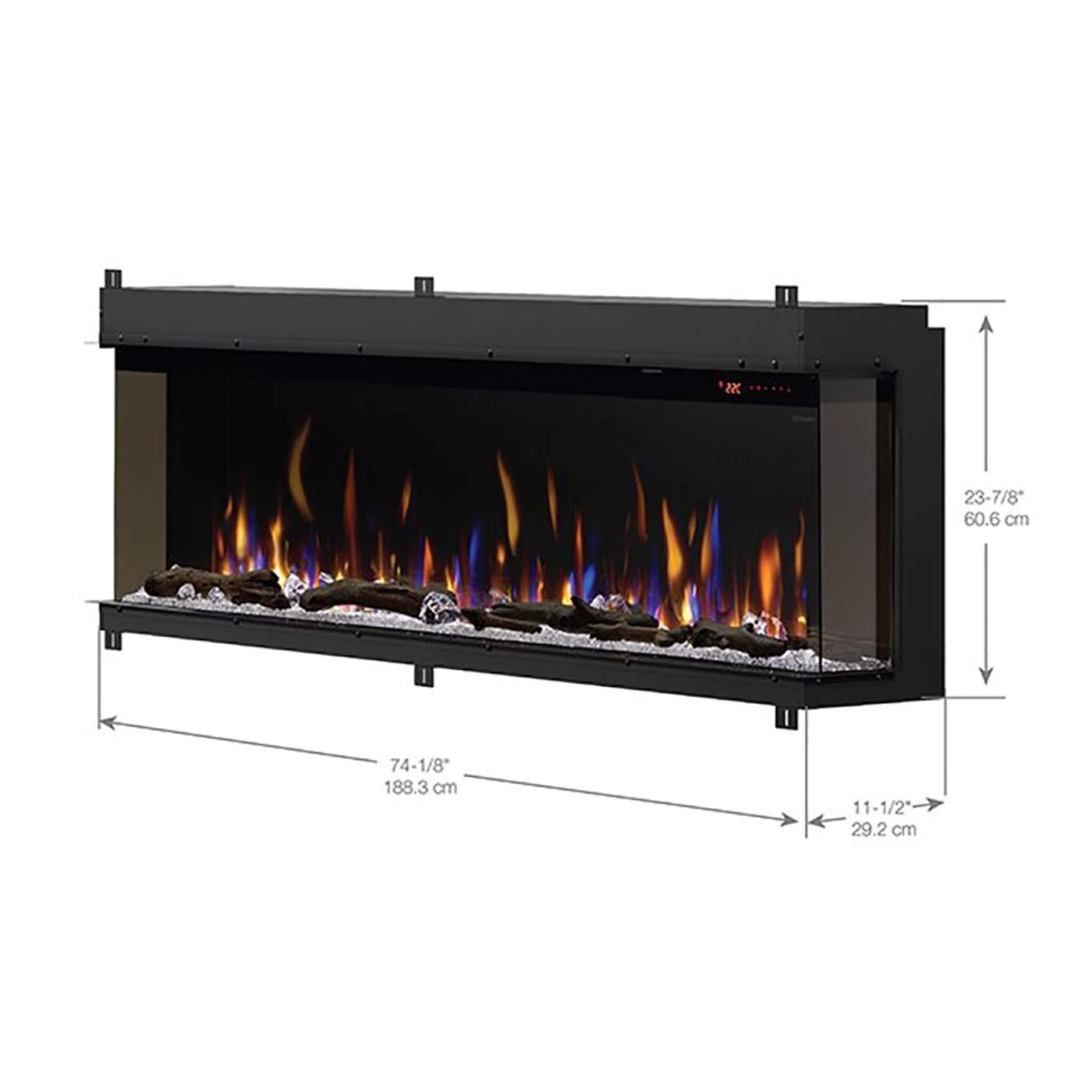 Dimplex IgniteXL Bold 74" Deep Built-In Linear Electric Fireplace [XLF7417-XD] (SAK78959) - Energize Trek