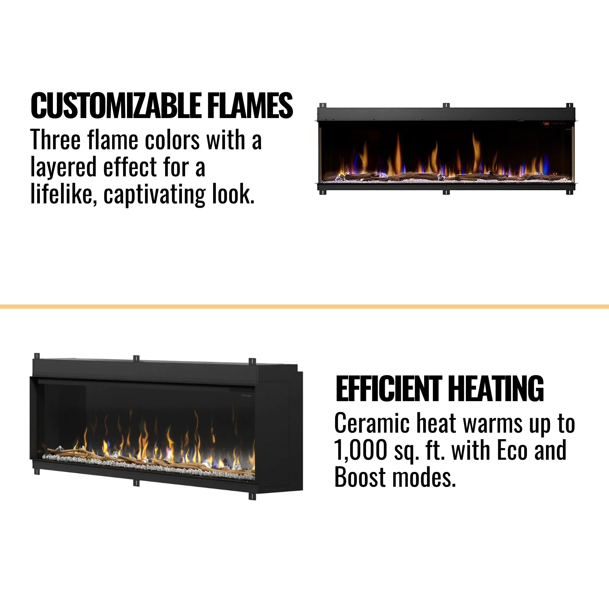 Dimplex IgniteXL Bold 74" Deep Built-In Linear Electric Fireplace [XLF7417-XD] (SAK78959) - Energize Trek