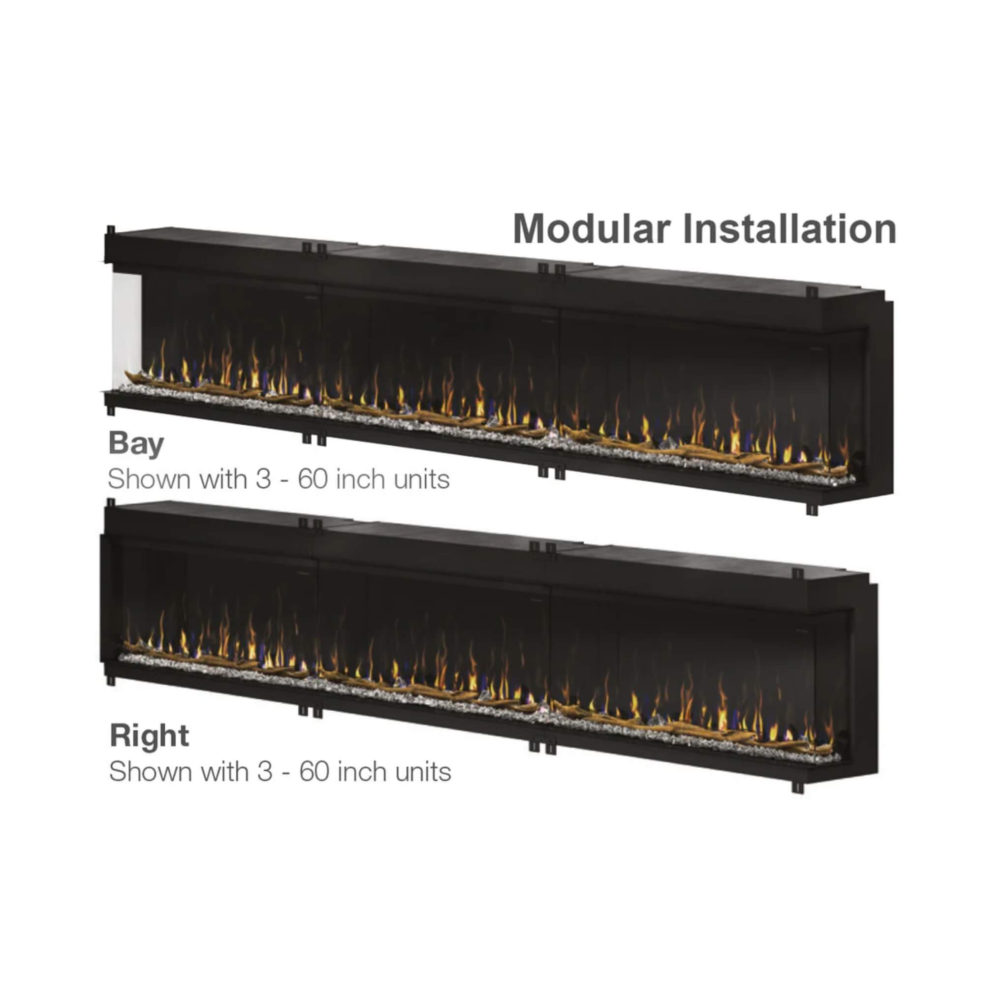 Dimplex IgniteXL Bold 100" Smart Linear Multi Side View Built-In Electric Fireplace [XLF10017-XD] (SAK72359) - Energize Trek