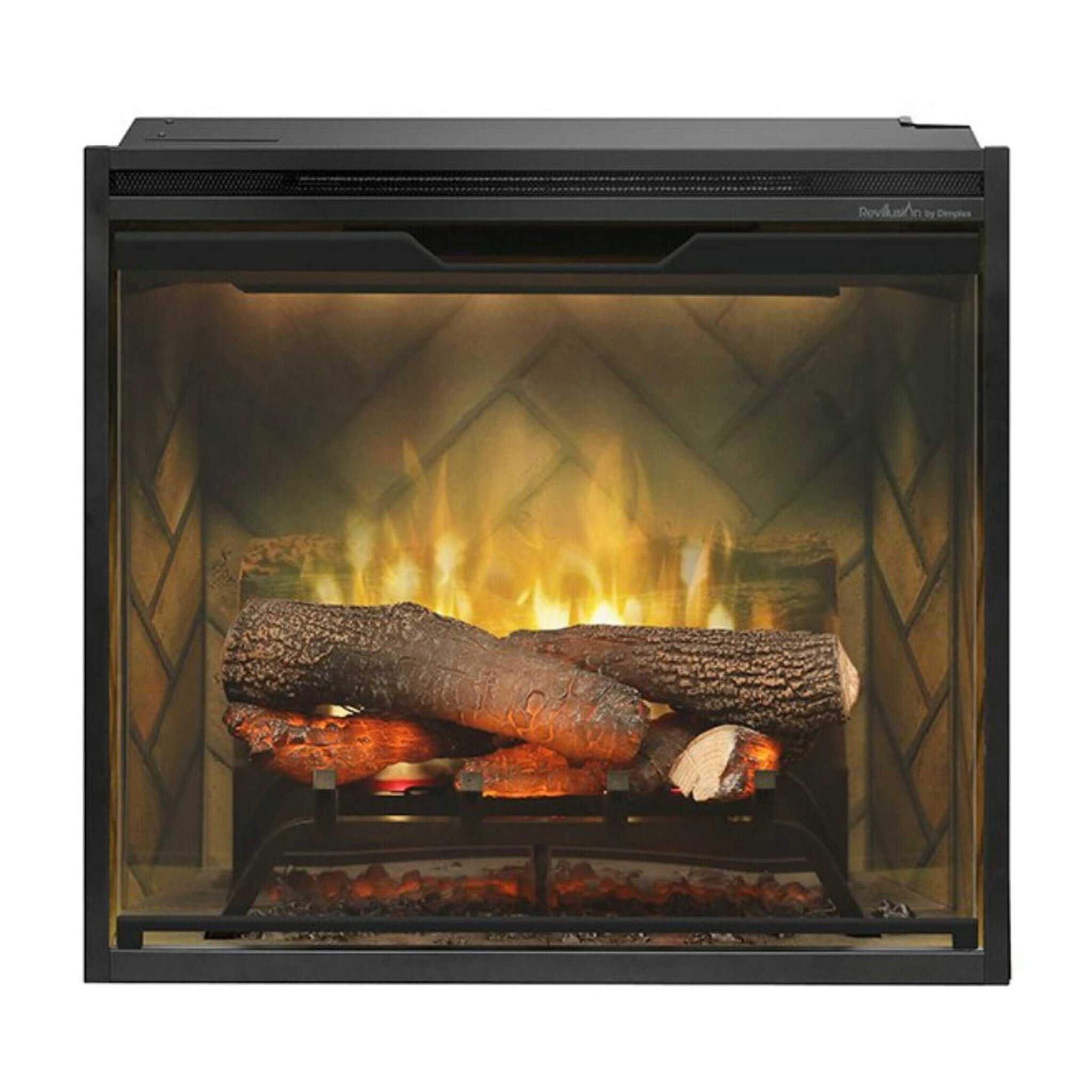 Dimplex Revillusion Herringbone Brick Built-In Electric Firebox With Front Glass [RBF30/36/42] (SAK12893) - Energize Trek