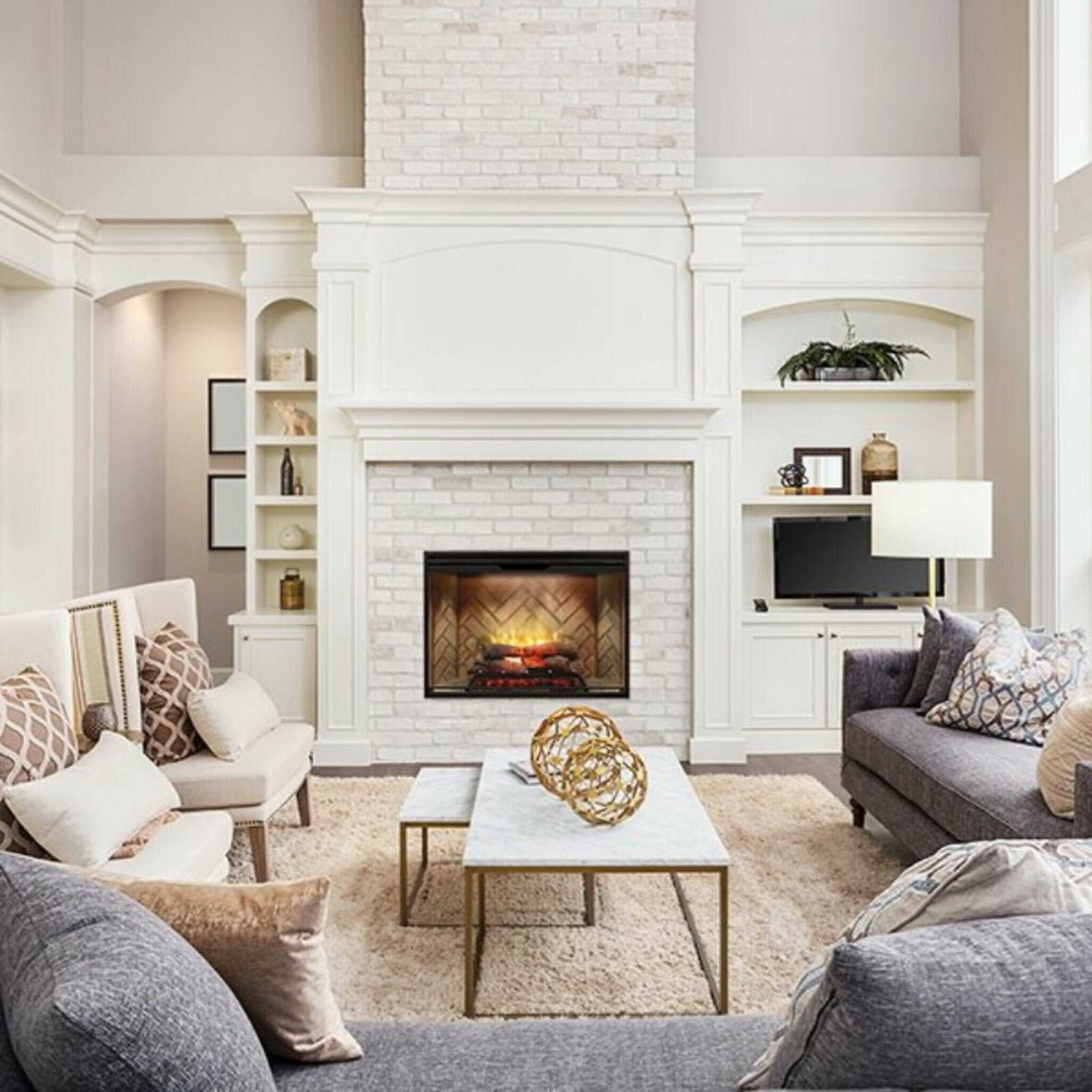 Dimplex Revillusion Herringbone Brick Built-In Electric Firebox With Front Glass [RBF30/36/42] (SAK12893) - Energize Trek