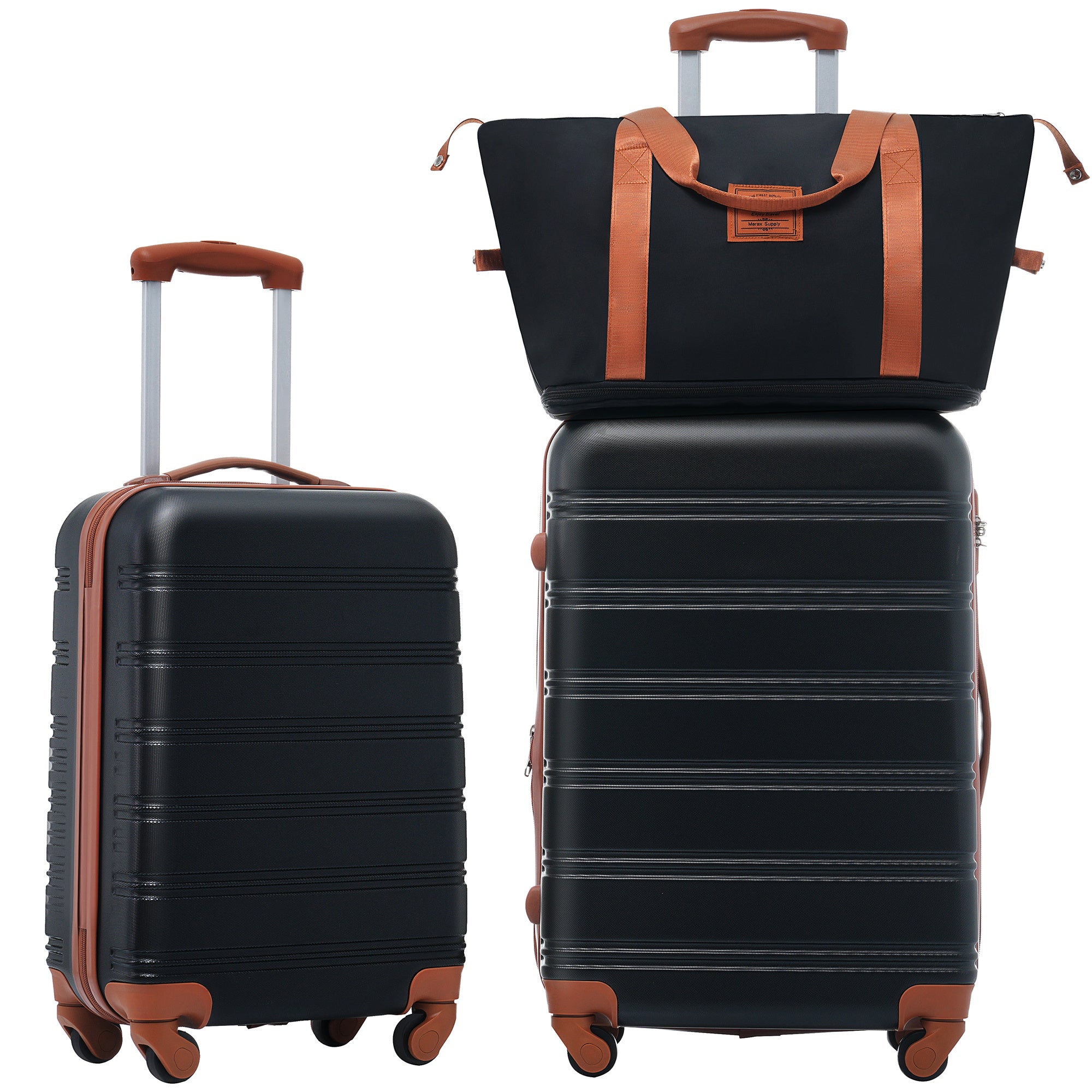 Hardshell Luggage Sets 2Pcs + bag Spinner Suitcase with TSA Lock Lightweight 20" + 24" - Energize Trek