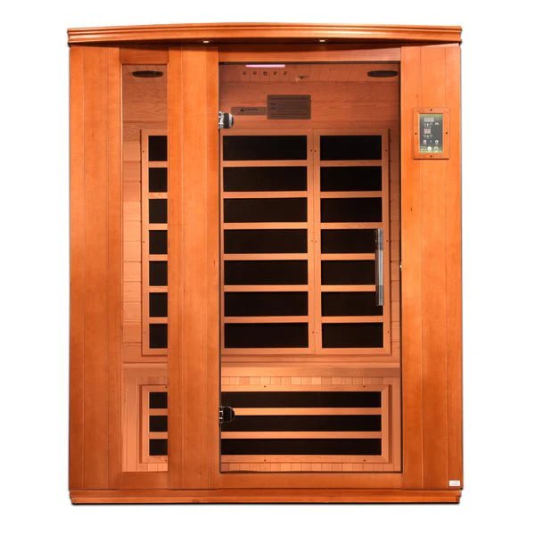 Dynamic Lugano "Elite" 3-Person Ultra Low EMF FAR Infrared Sauna – Canadian Hemlock - Energize Trek