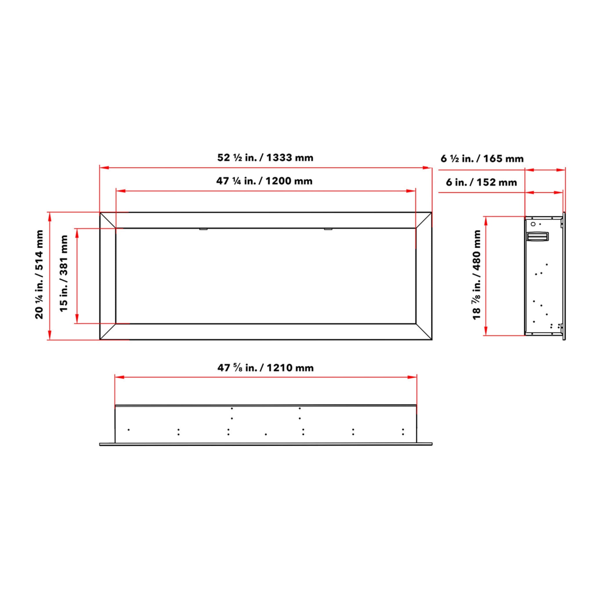 Dynasty Cascade 52" Recessed Smart Linear Electric Fireplace With Dynasty App [DY-BTX52] (SAK73485) - Energize Trek