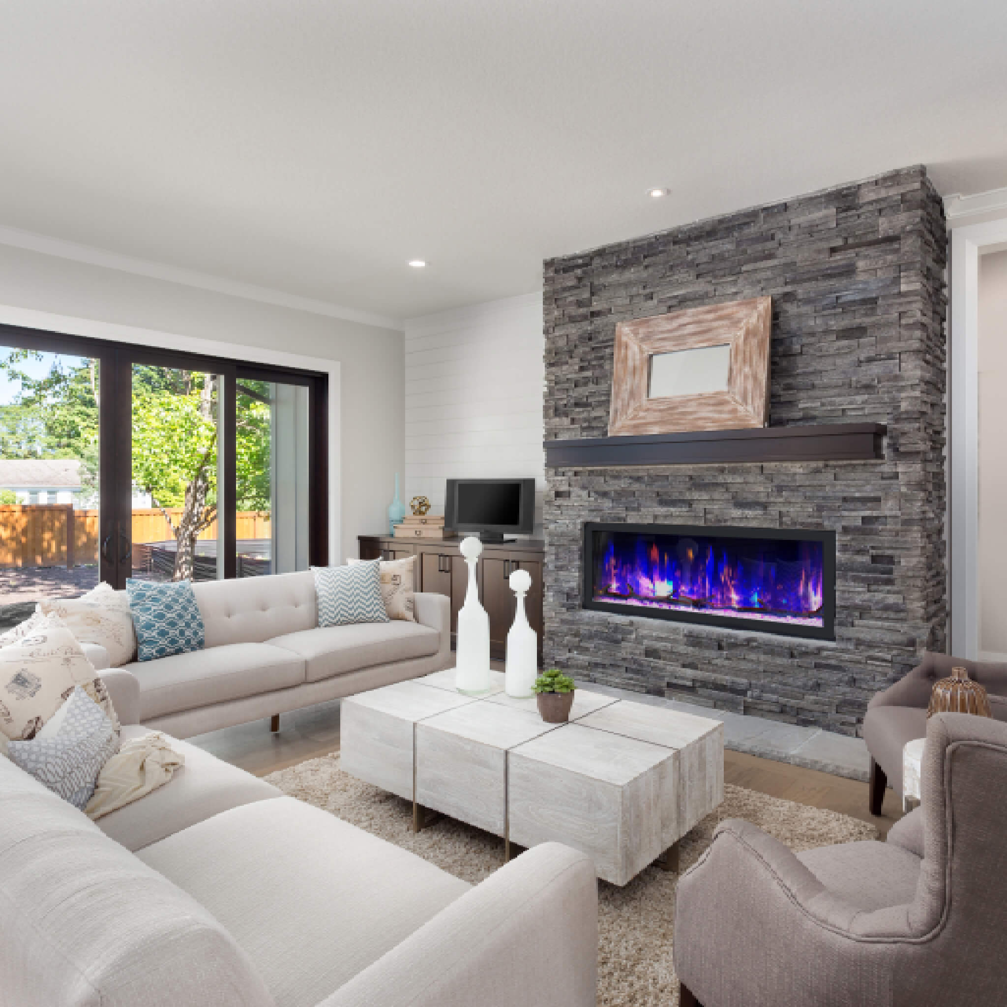 Dynasty Cascade 52" Recessed Smart Linear Electric Fireplace With Dynasty App [DY-BTX52] (SAK73485) - Energize Trek