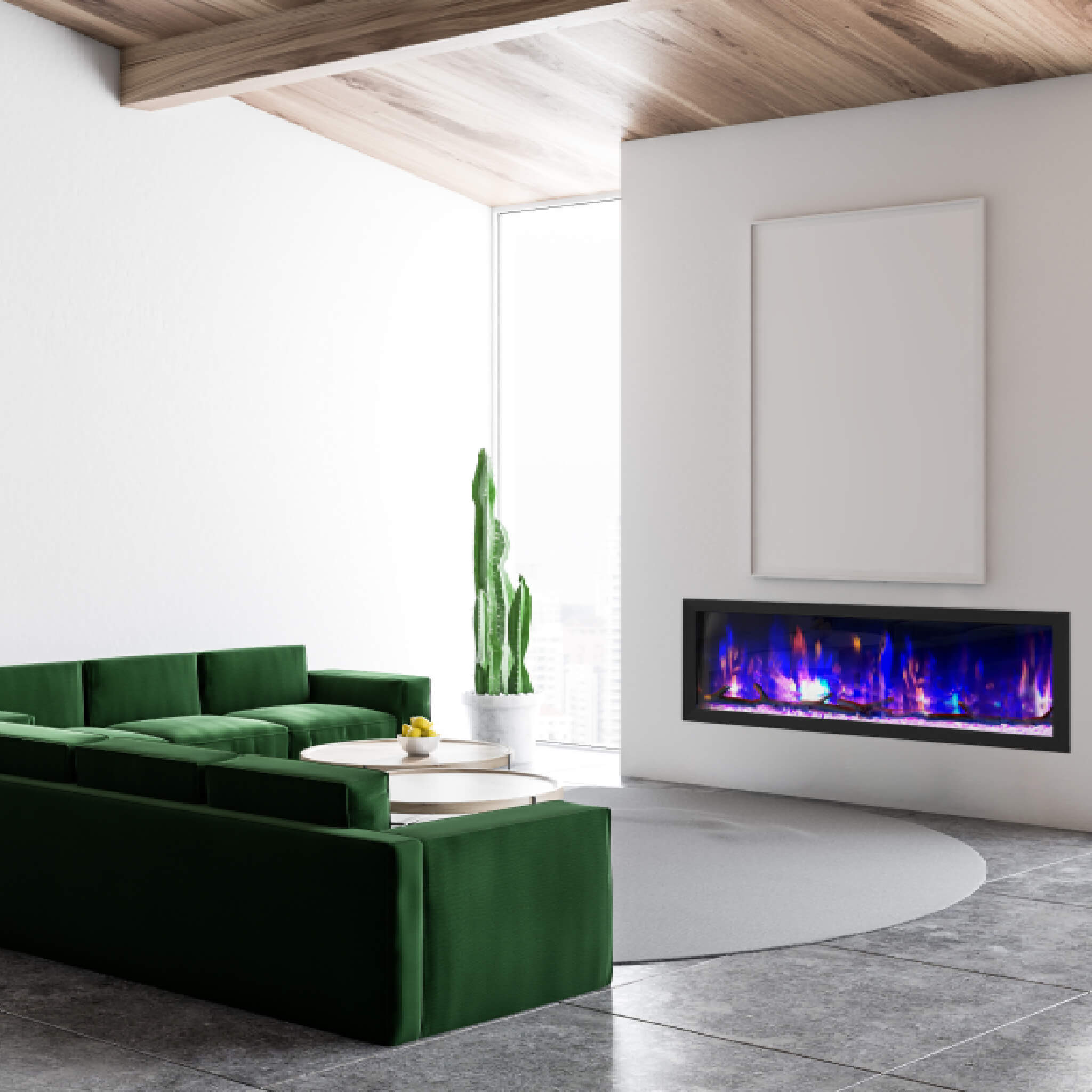 Dynasty Cascade 52" Recessed Smart Linear Electric Fireplace With Dynasty App [DY-BTX52] (SAK73485) - Energize Trek