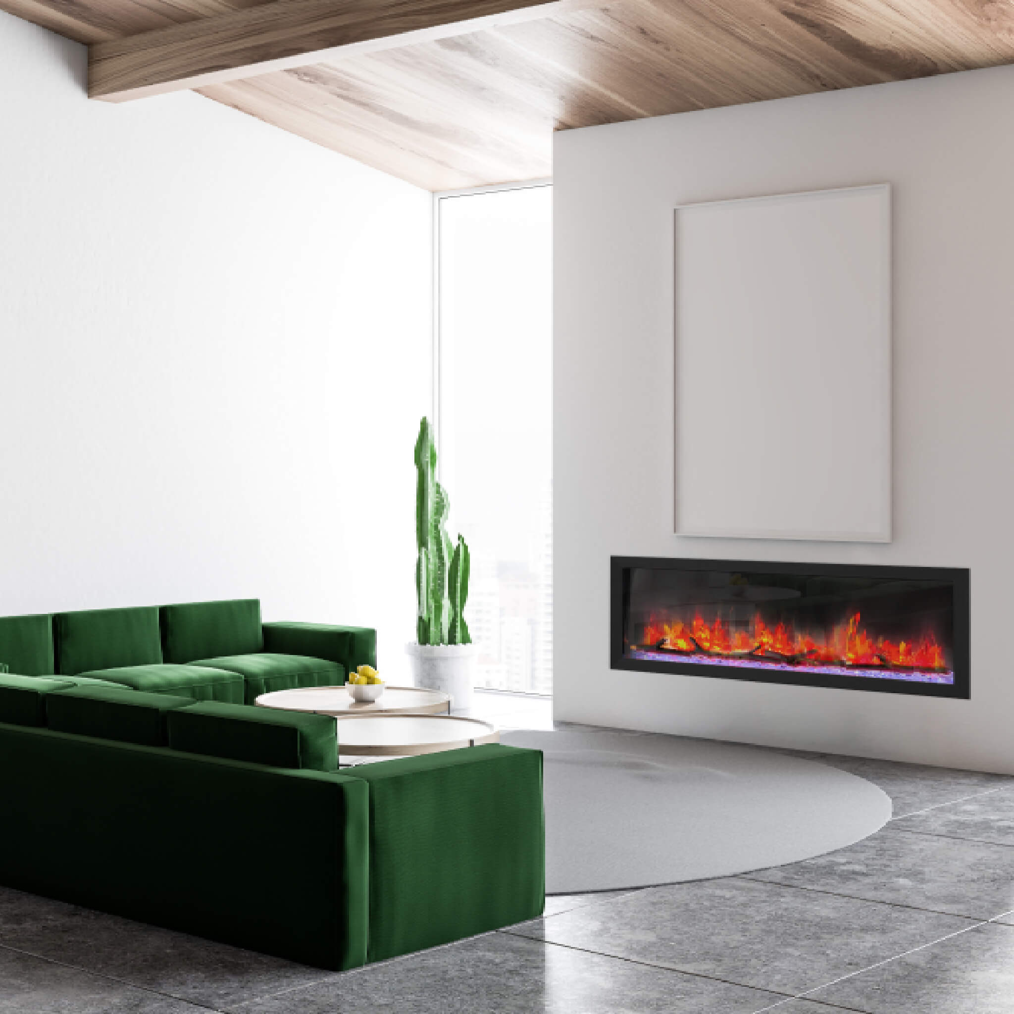 Dynasty Cascade 52" Recessed Smart Linear Electric Fireplace With Dynasty App [DY-BTX52] (SAK73485) - Energize Trek
