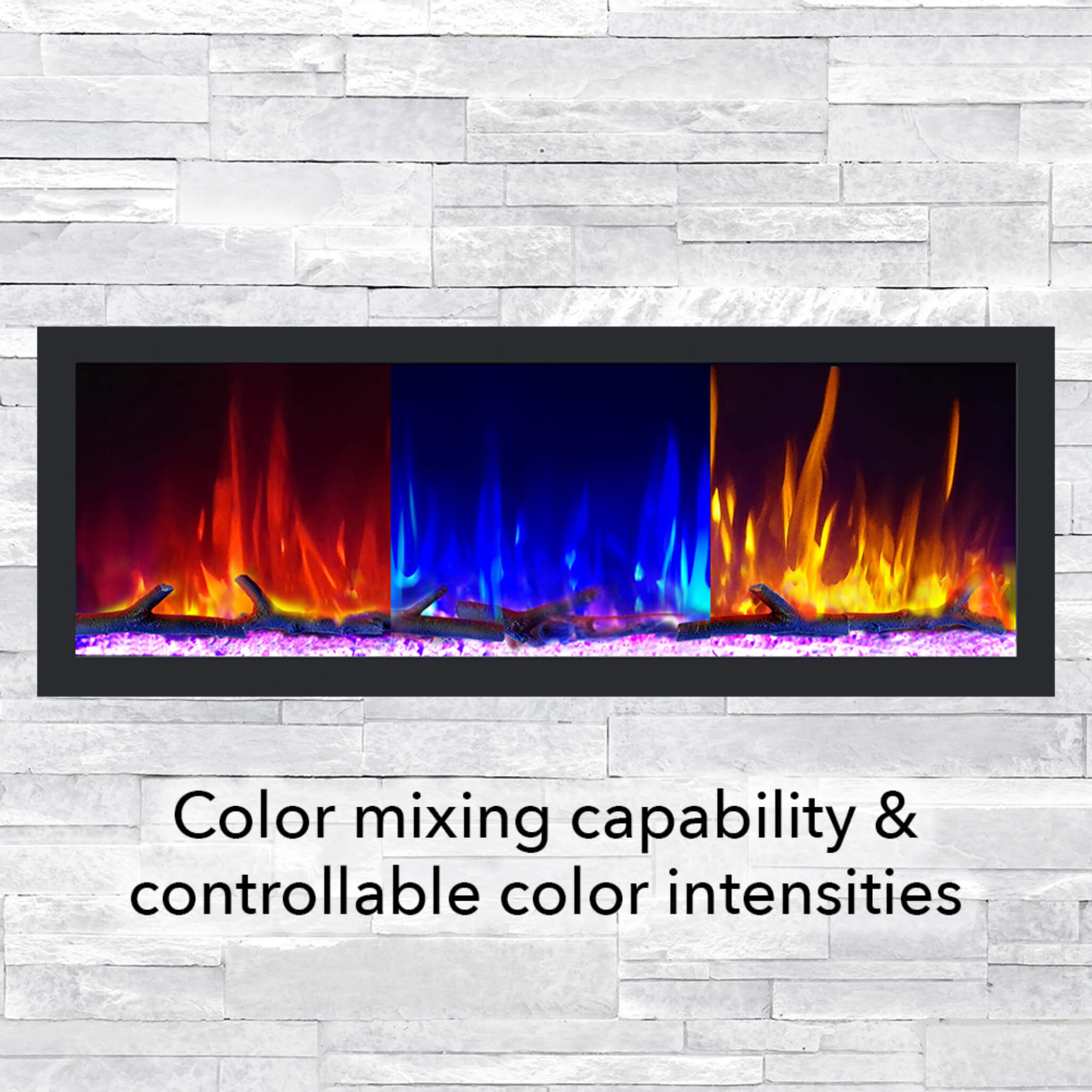 Dynasty Cascade 74" Smart Linear Electric Fireplace [DY-BTX74] (SAK61984) - Energize Trek
