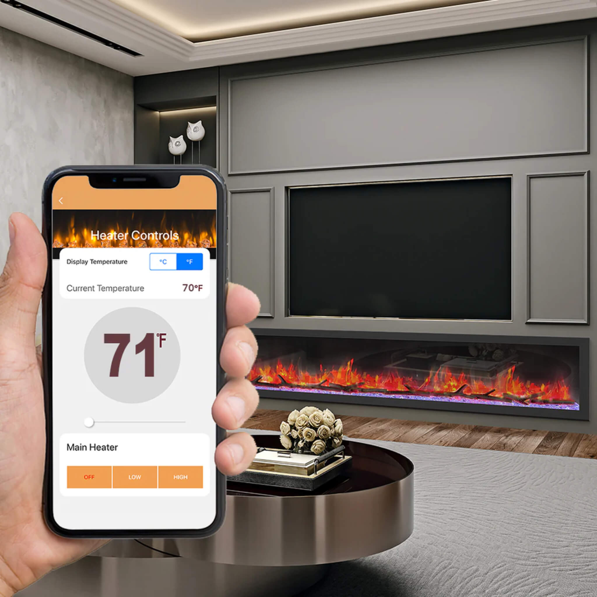 Dynasty Cascade 82" Recessed Linear Electric Fireplace [DY-BTX82] (SAK30567) - Energize Trek