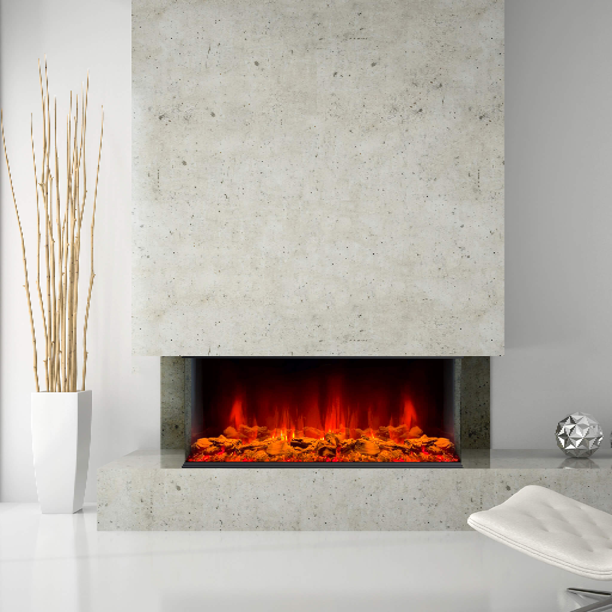Dynasty Melody 40" Multi-Sided Smart Electric Fireplace With Remote Control [DY-BTS40] (SAK48210) - Energize Trek