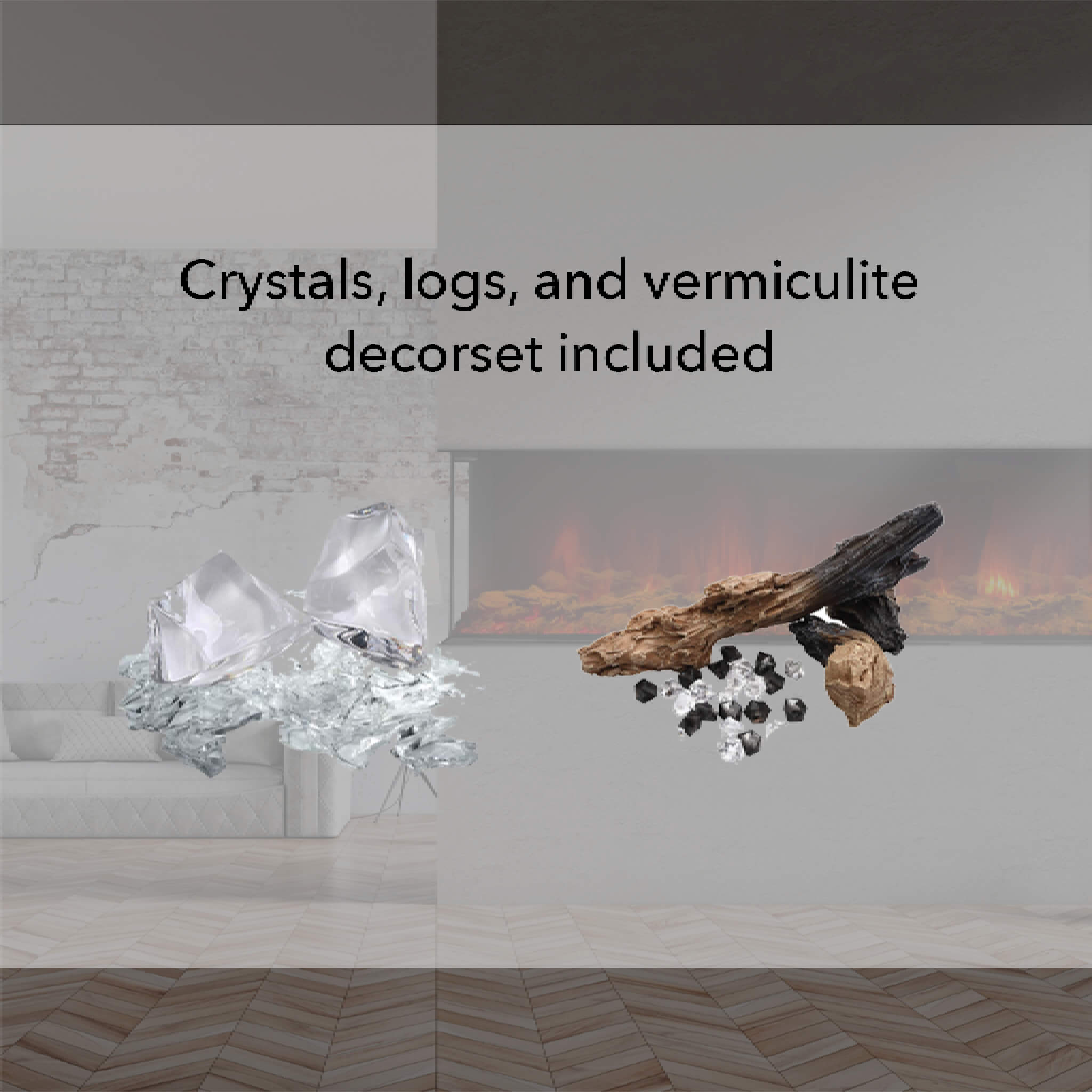 Dynasty Melody 35" Multi-Sided Smart Electric Fireplace With Auto Shut Off [DY-BTS35] (SAK87490) - Energize Trek