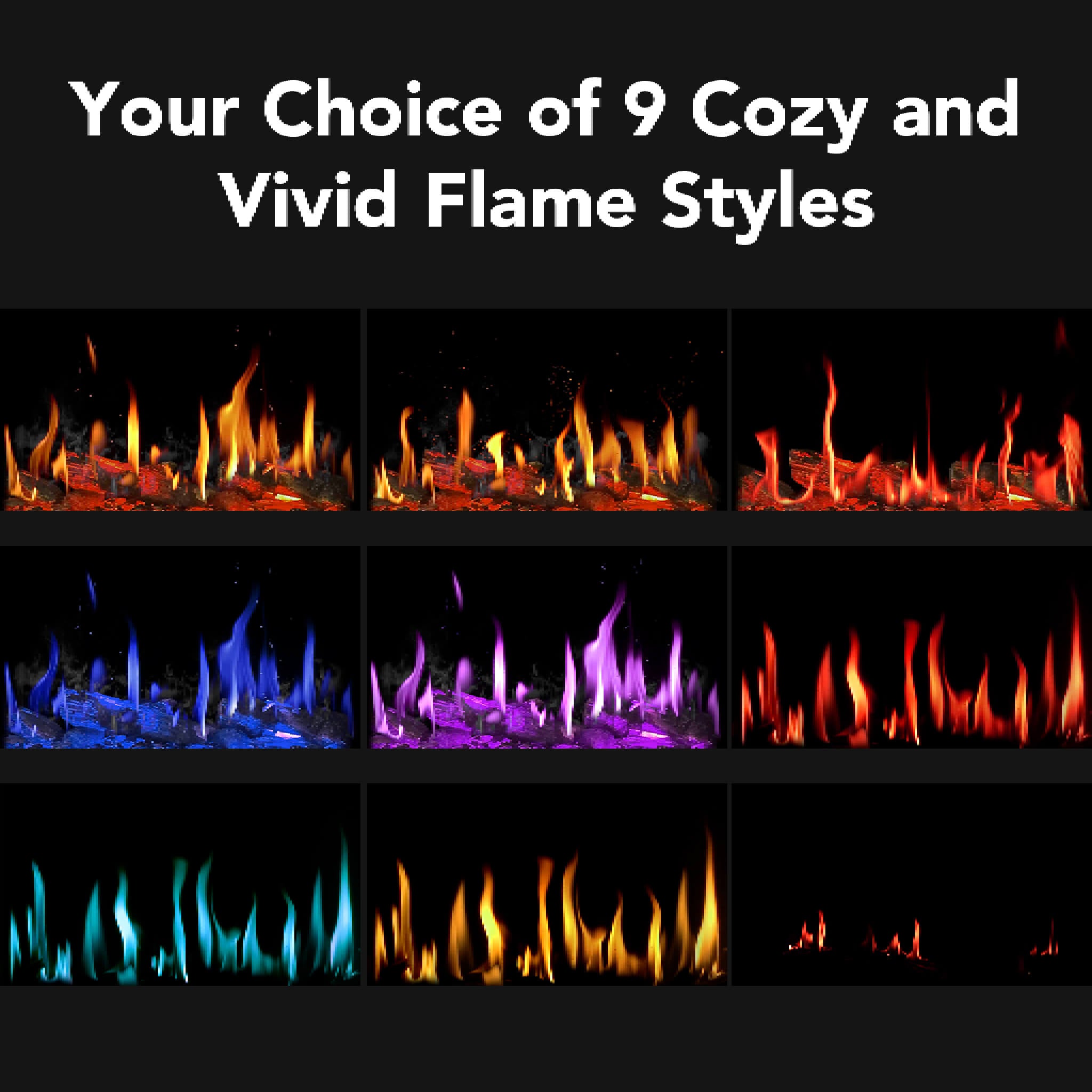 Dynasty Tempo 52" Smart Virtual Linear Electric Fireplace With Dynasty App [DY-FVX52] (SAK76421) - Energize Trek