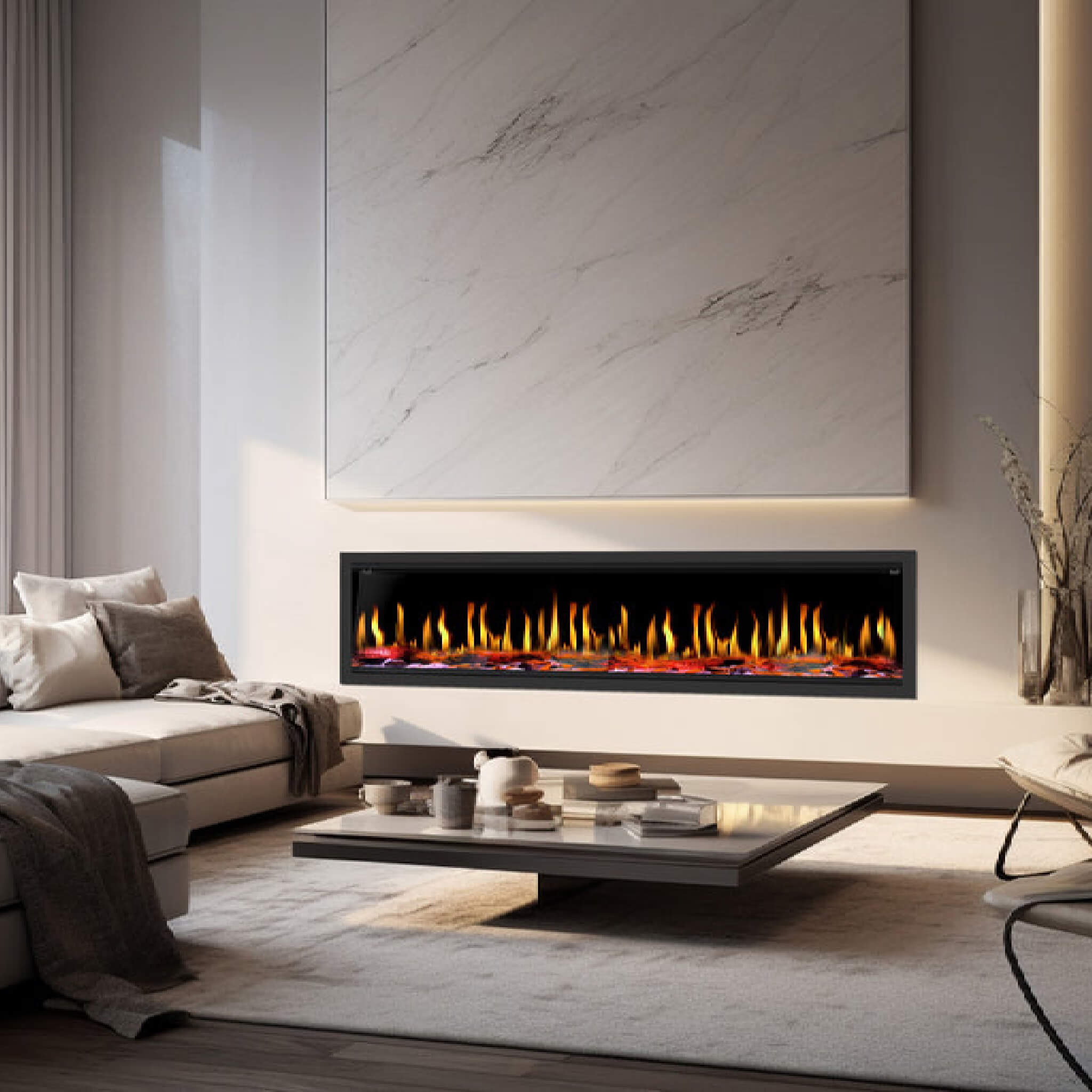 Dynasty Tempo 100" Virtual Linear Electric Fireplace [DY-FVX100] (SAK59234) - Energize Trek