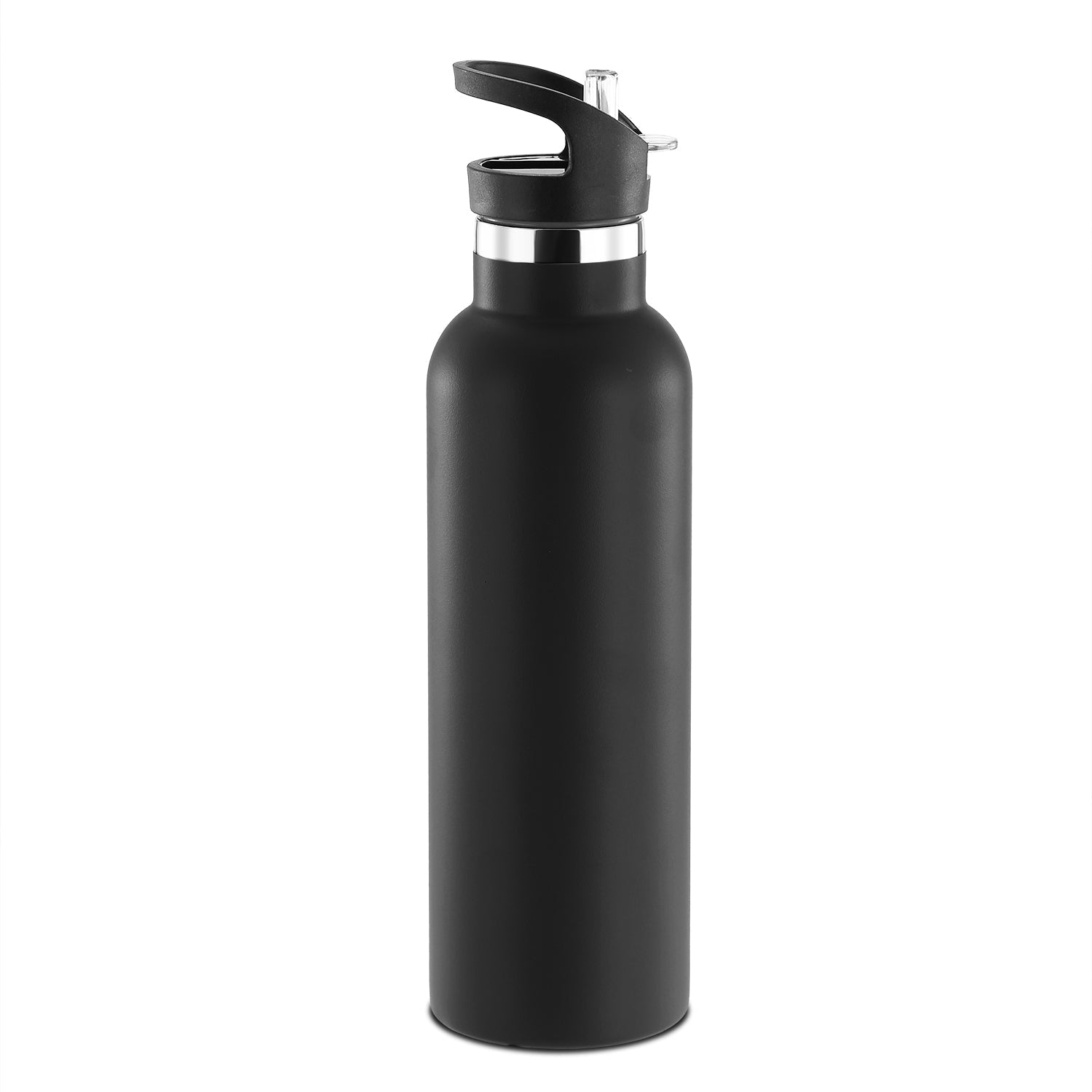 Sports Water Bottle Stainless Steel Vacuum-Insulated Drinking Cup w/ Straws Outdoor Cycling Hiking