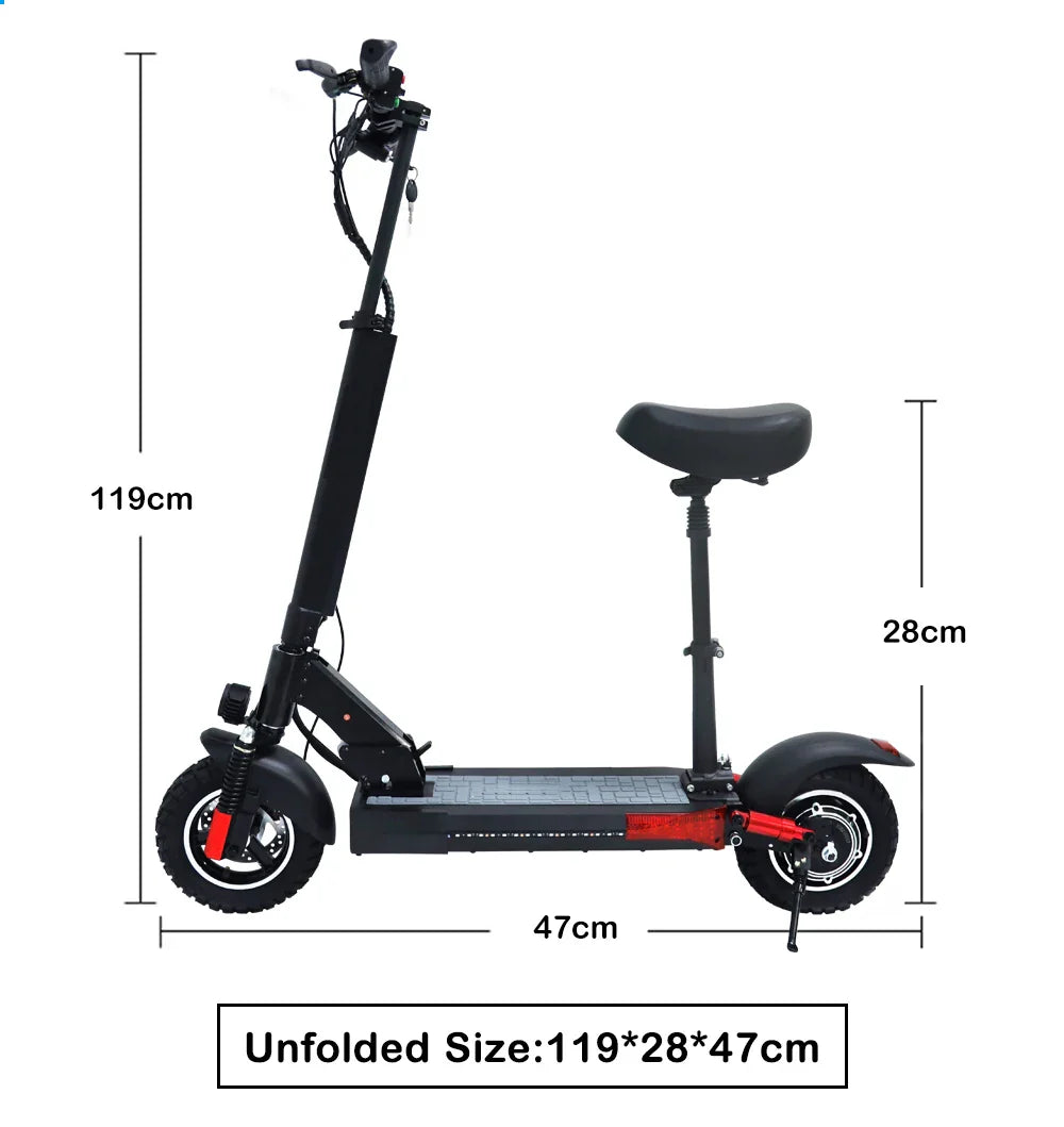 eBike Boys 48V Foldable Electric Scooter - 800W Max Speed 45km/h - Energize Trek